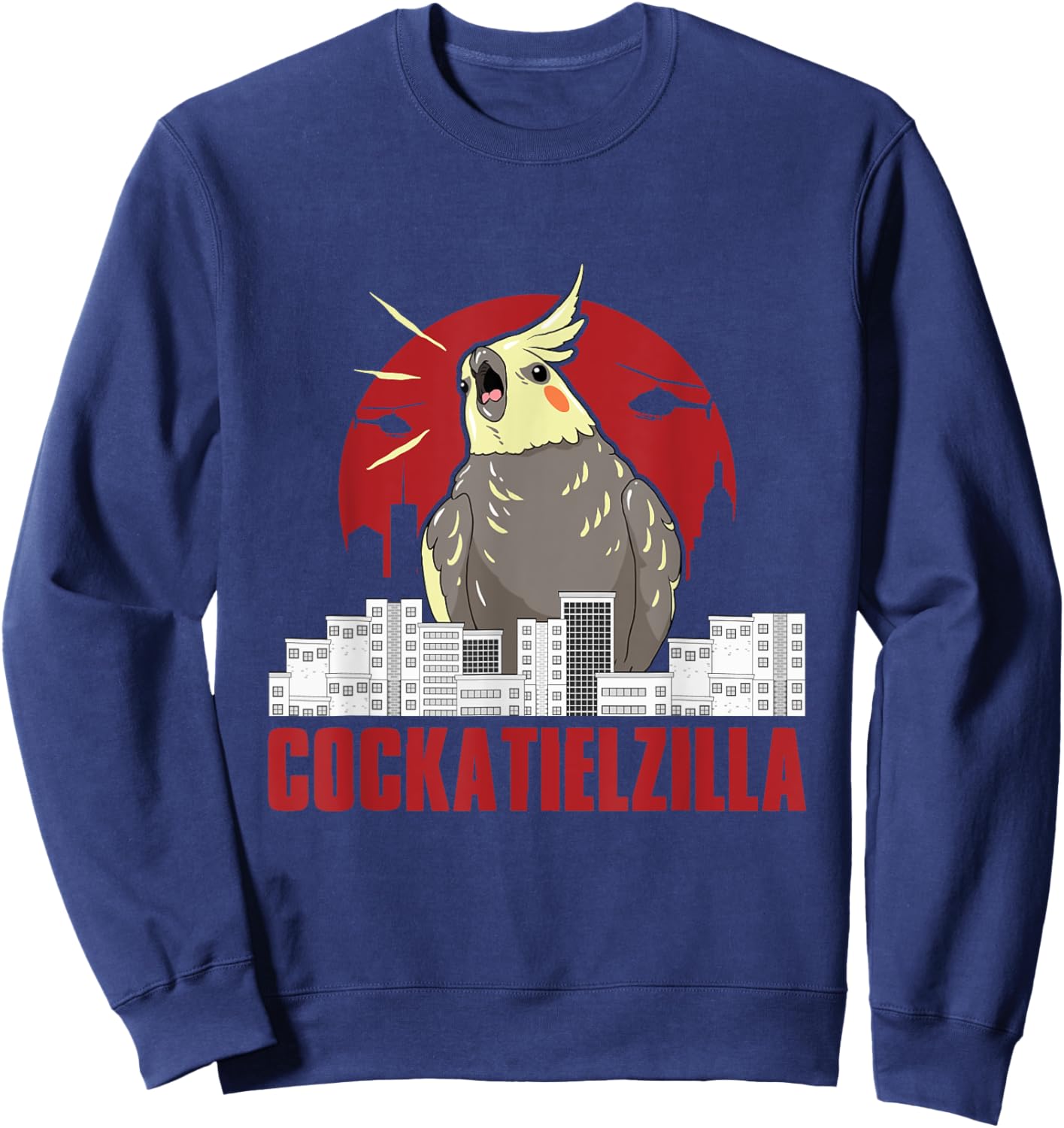 Cute cockatiel parrot, Cockatielzilla funny gifts Sweatshirt - Sweatshirt | Navy