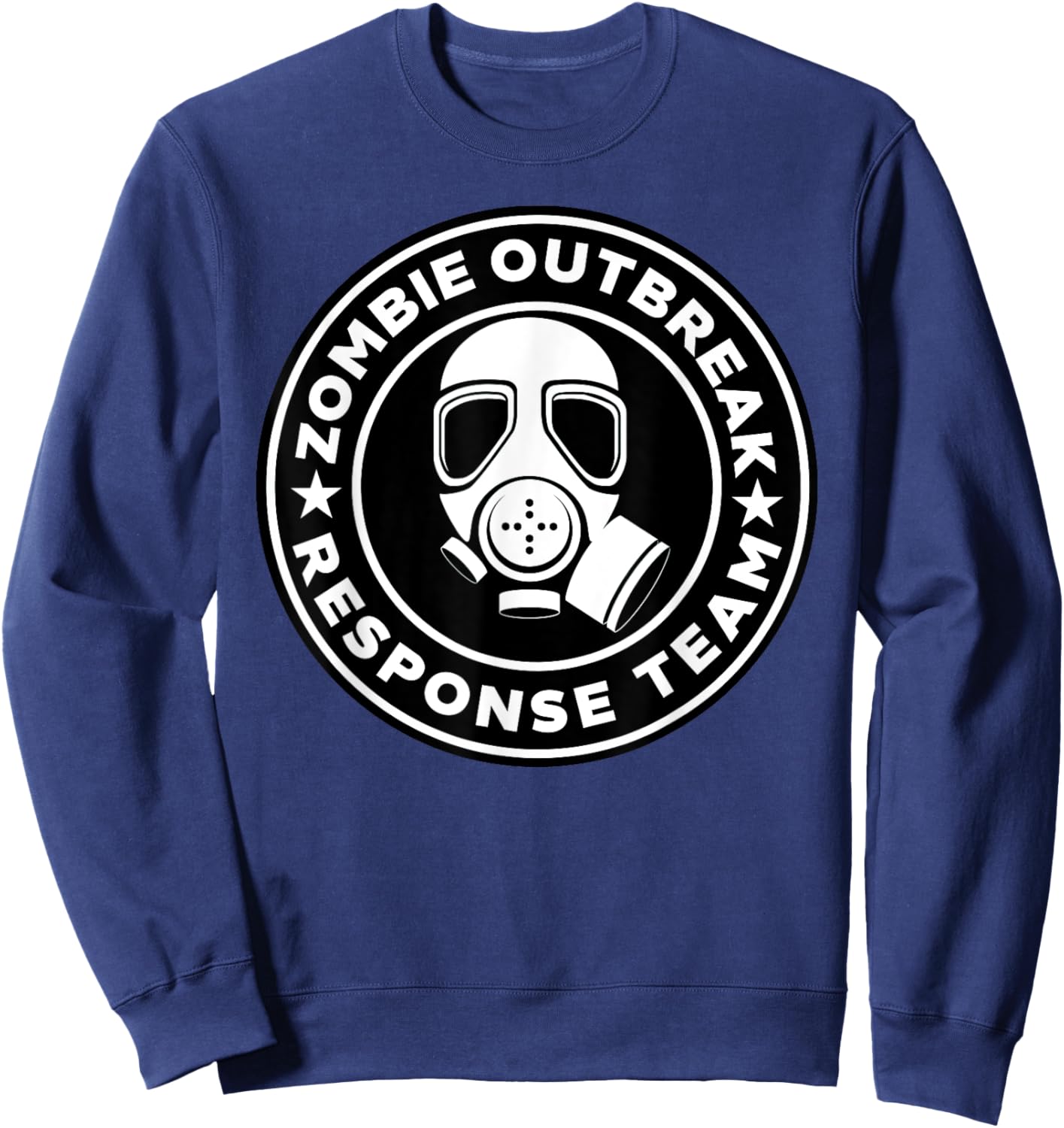 Zombie Outbreak Response Team Zombie Apocalypse Gas Mask Sweatshirt - Sweatshirt | Navy