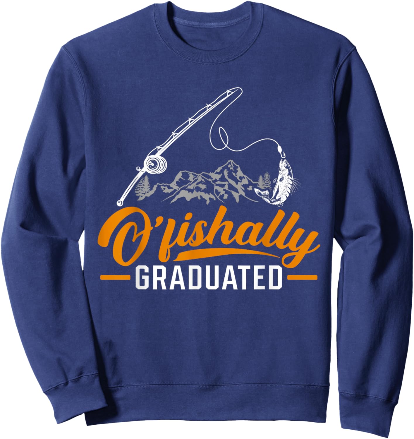 Fishing Class Of 2022 Graduation Sweatshirt - Sweatshirt | Navy