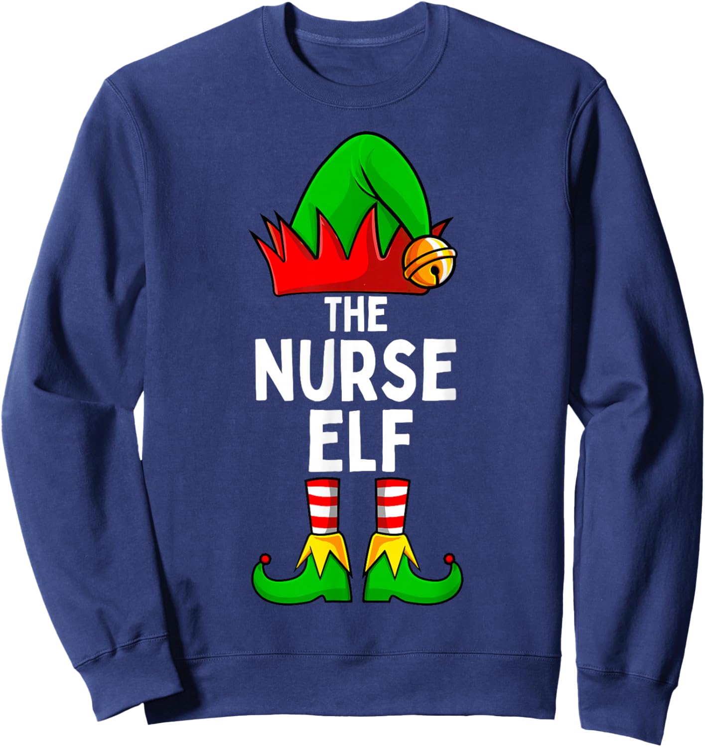 Nurse Elf Matching Family Christmas RN Women Sweatshirt - Sweatshirt | Navy