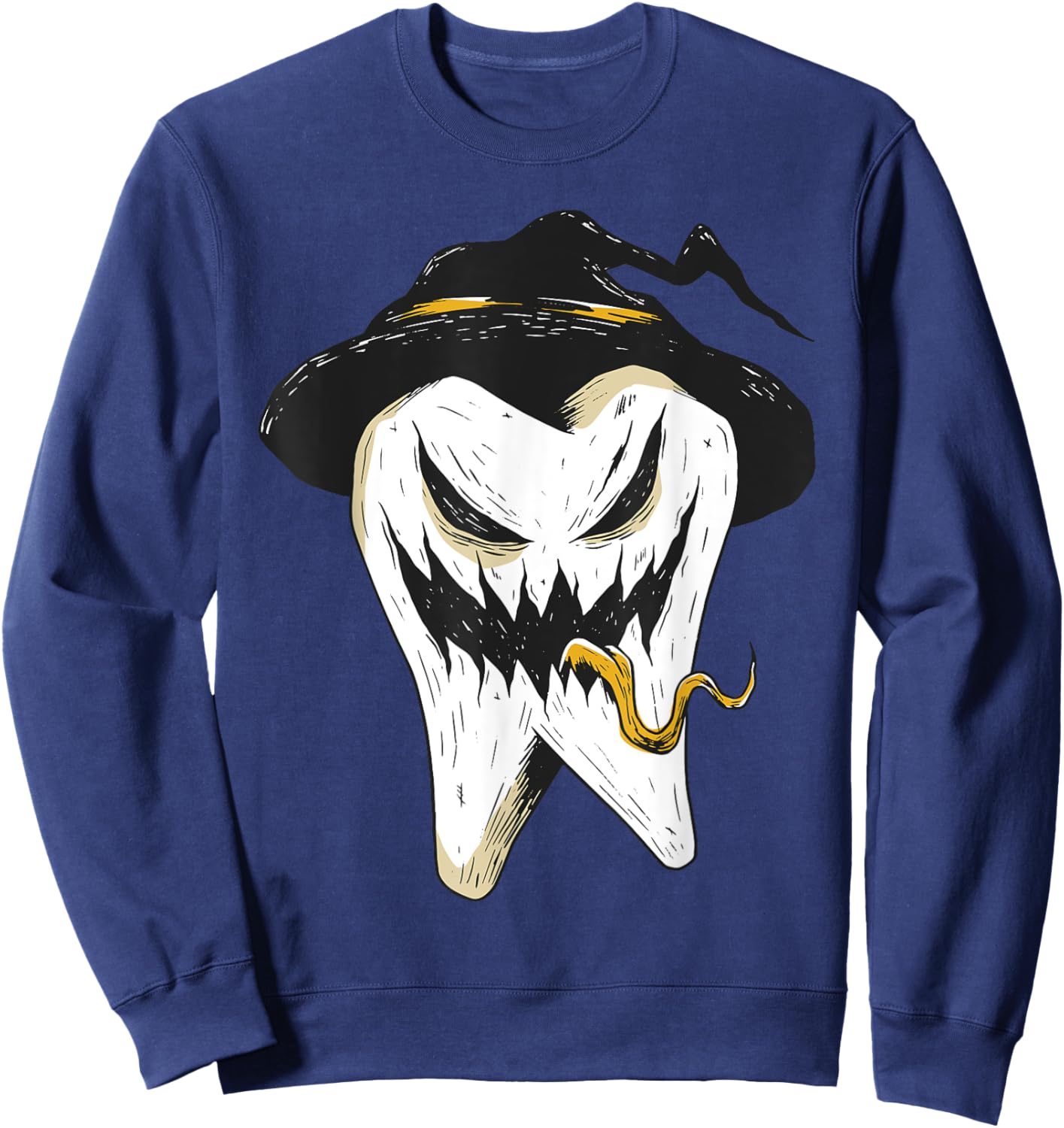Halloween I Tooth Fairy Monster Tooth Horror Scary Evil Sweatshirt - Sweatshirt | Navy