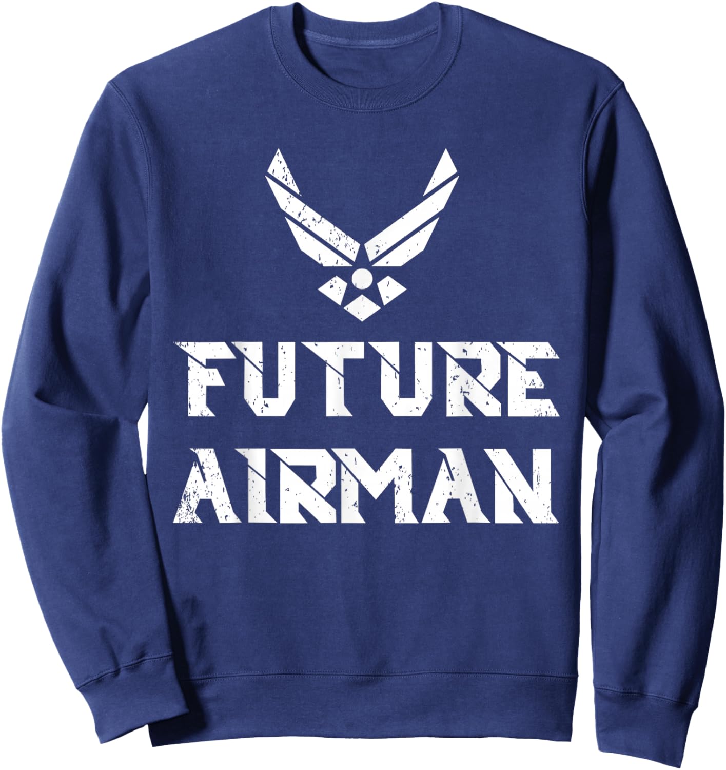 Air Force Future Airman Vintage Military Veteran American Sweatshirt - Sweatshirt | Navy