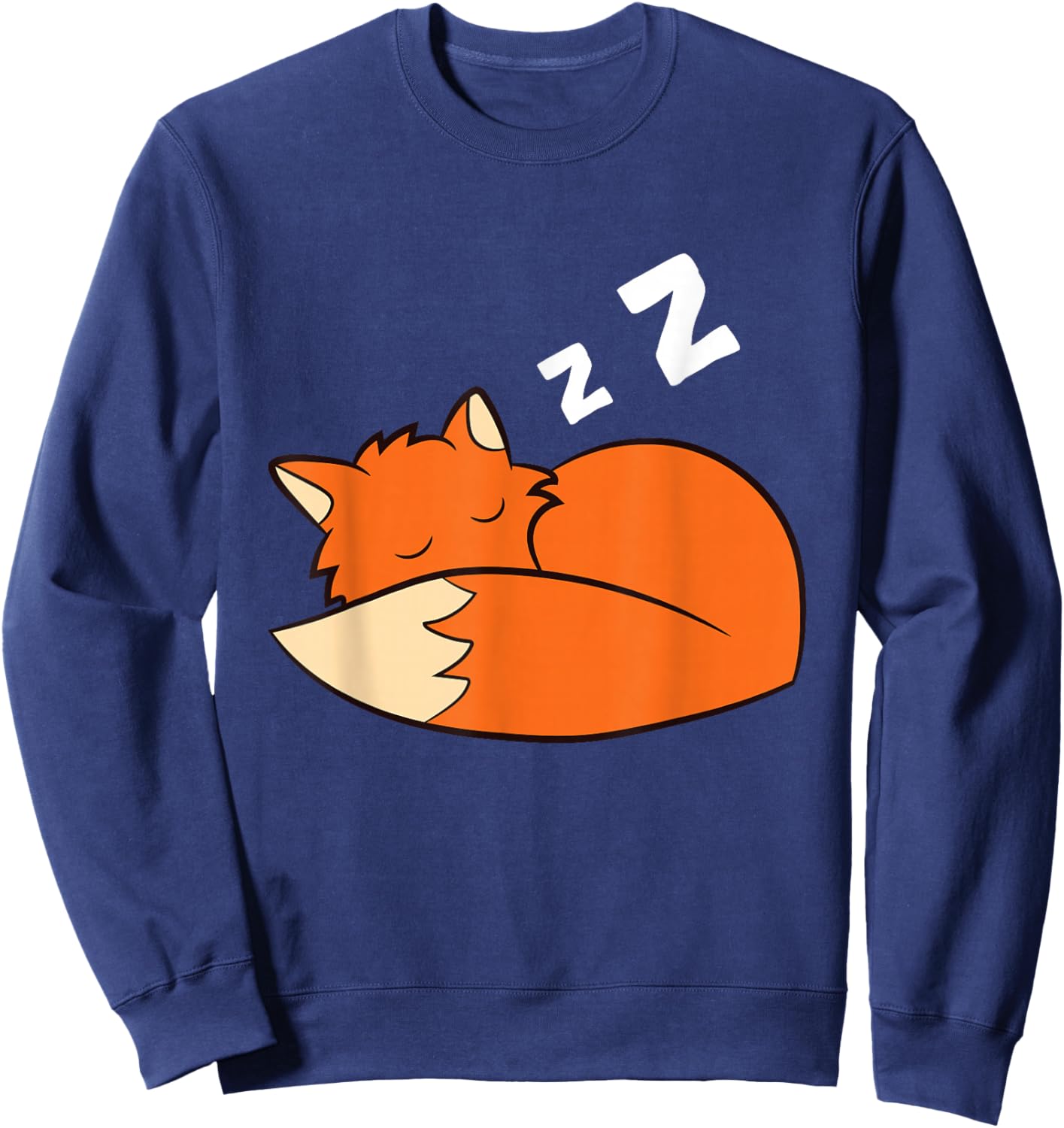 Tired Fox Pajama Love Foxes Cute Sleeping Fox Sweatshirt - Sweatshirt | Navy