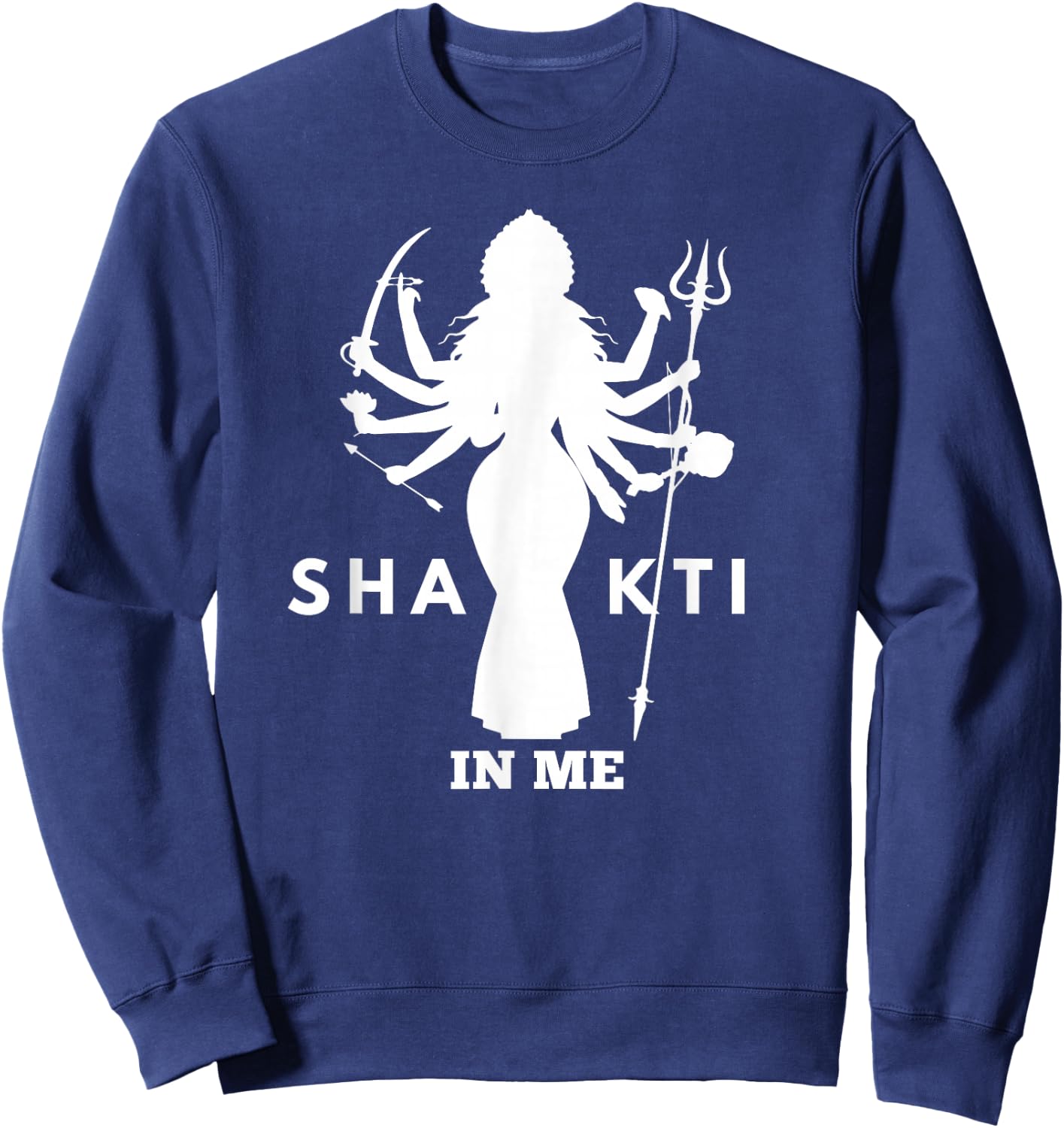 Jai Maa Kaali Design, Maa Durga Art, Hindu Goddess Kali Sweatshirt - Sweatshirt | Navy