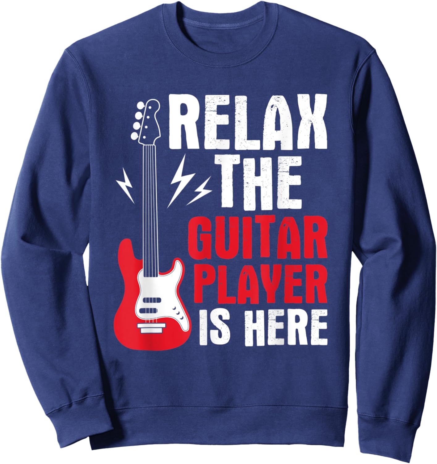 Relax Here Is Guitar Sweatshirt - Sweatshirt | Navy