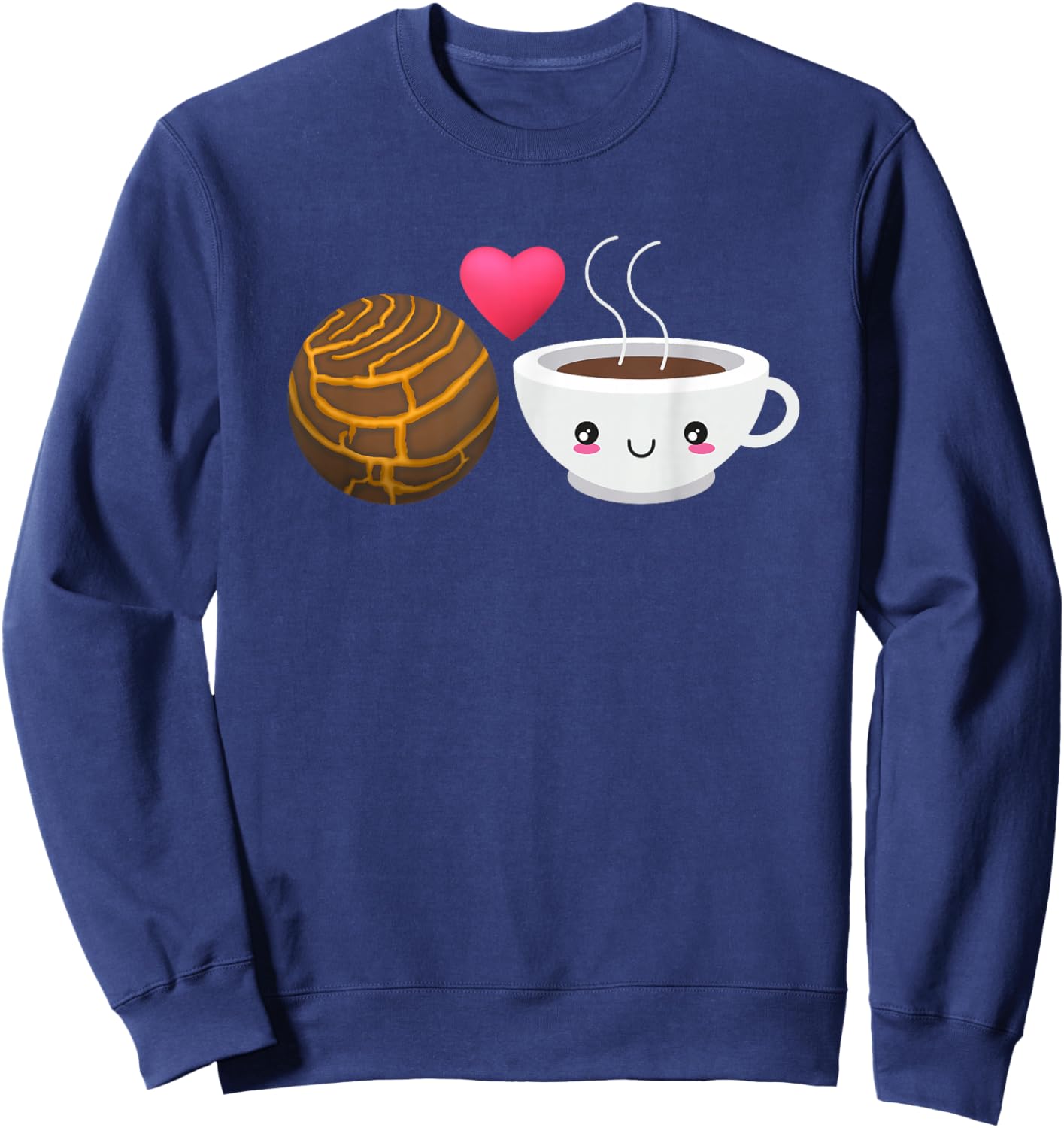 Concha Mexico Bread Hot Chocolate Mexican Candy Sweatshirt - Sweatshirt | Navy