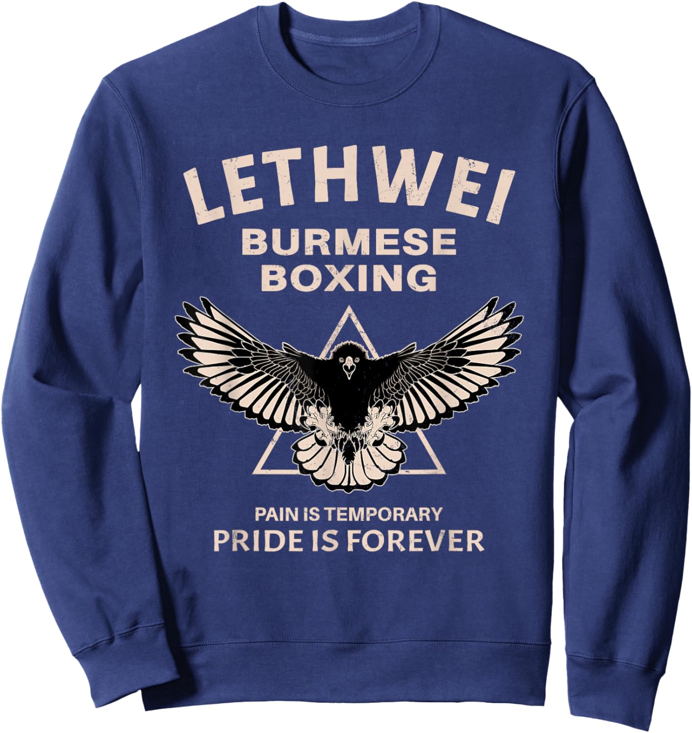 Lethwei Burmese boxing eagle, Lethwei Fighter Sweatshirt - Sweatshirt | Navy