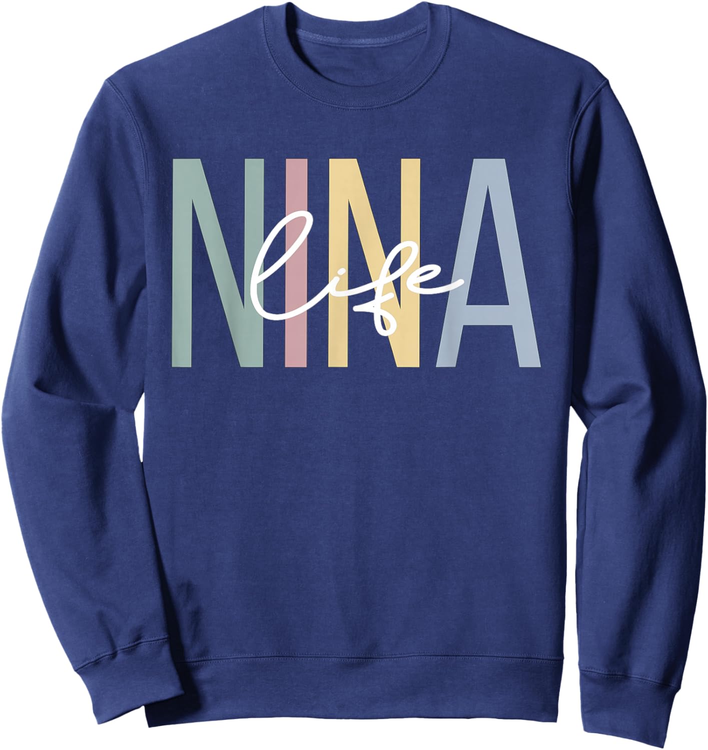 Nina Life Nina Grandma Boho Nina Grandmother Sweatshirt - Sweatshirt | Navy