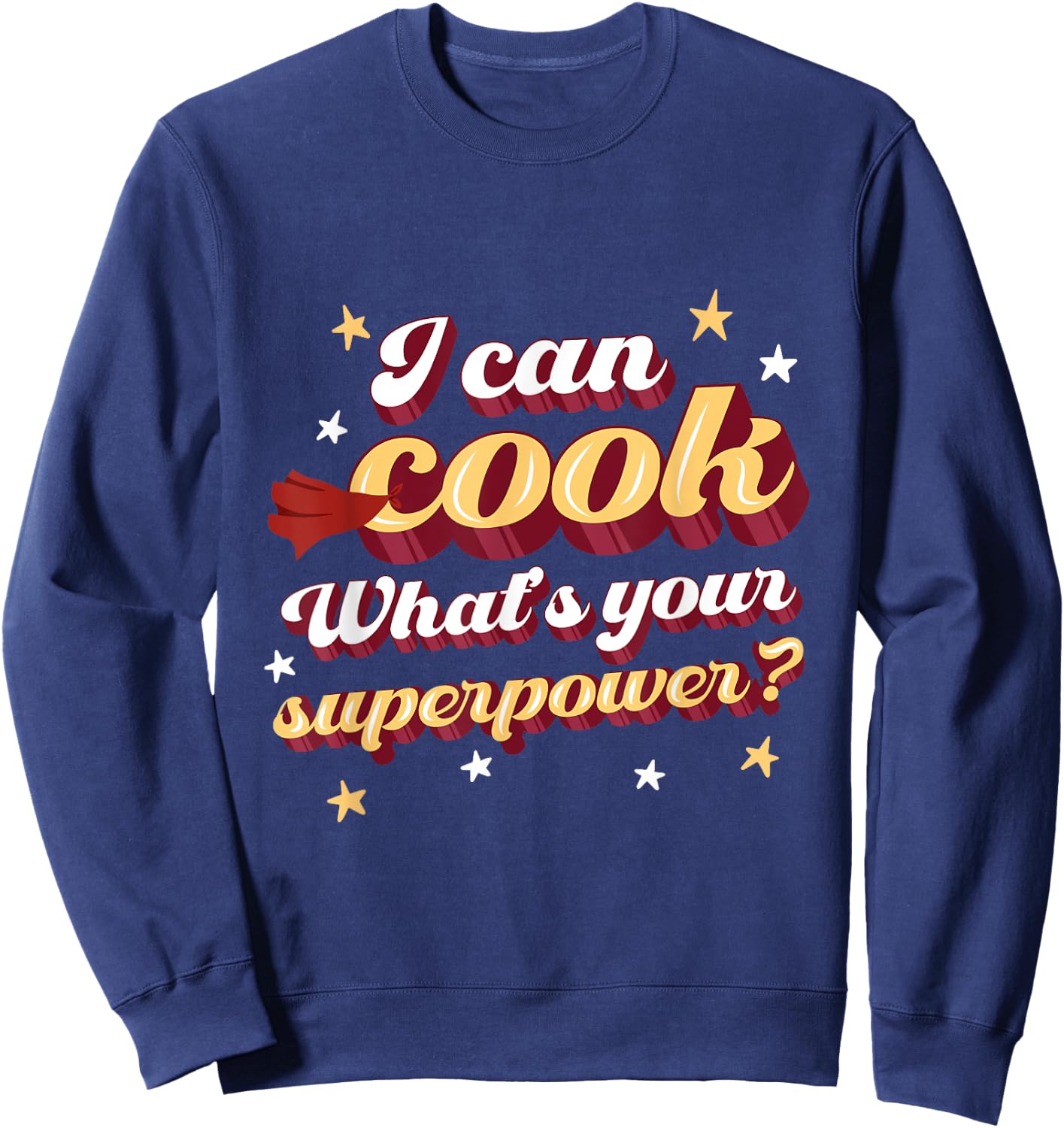I Can Cook Whats Your Superpower? Vegan Vegetable Superhero Sweatshirt - Sweatshirt | Navy
