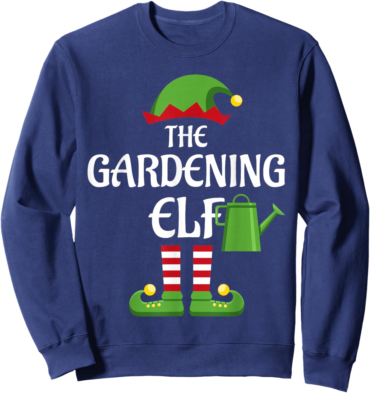 Gardening Elf Family Matching Group Christmas Sweatshirt - Sweatshirt | Navy