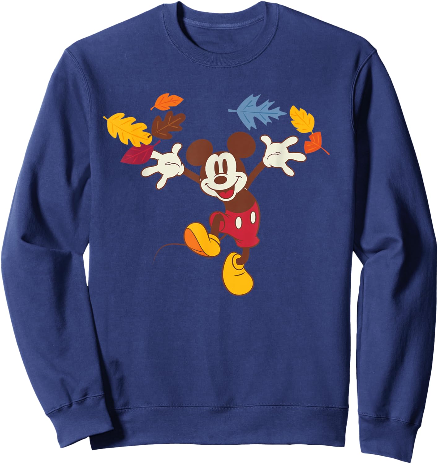 Disney Mickey Mouse Thanksgiving Autumn Fun Sweatshirt - Sweatshirt | Navy