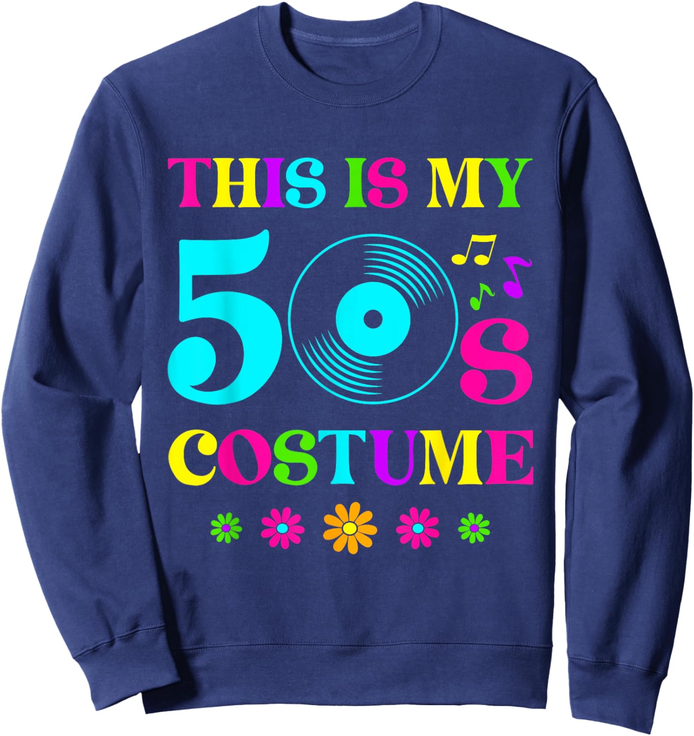 This is My 50's Bro Costume Retro Halloween 1950s 50's Party Sweatshirt - Sweatshirt | Navy