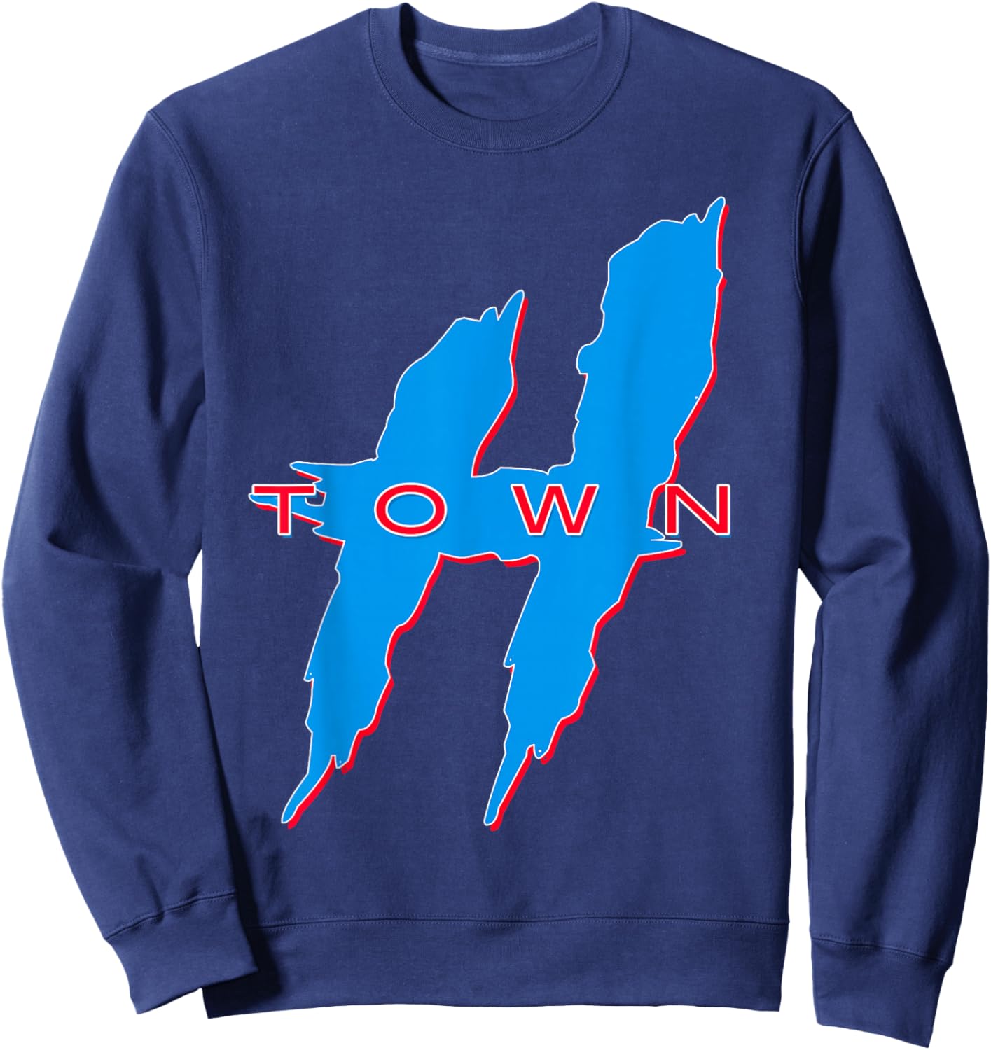 Houston Shirt, H-Town, Hustle Town, The H, Houston Texas 713 Sweatshirt - Sweatshirt | Navy
