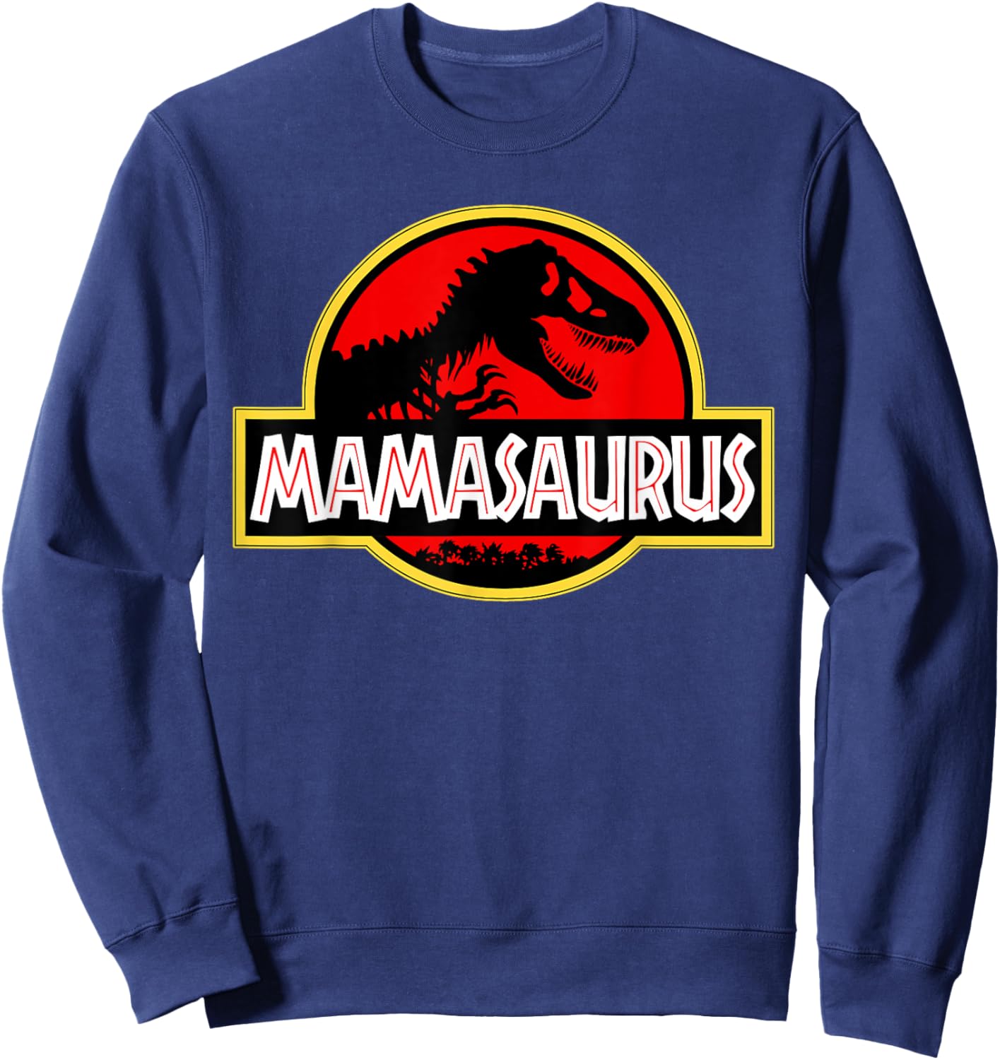 Funy Retro Vintage Mamasaurus Sweatshirt - Sweatshirt | Navy