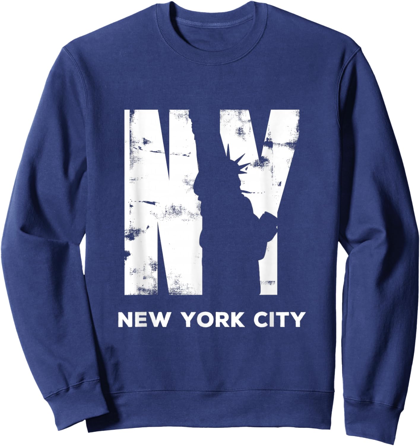 Vintage New York City NYC Statue of Liberty Sweatshirt - Sweatshirt | Navy