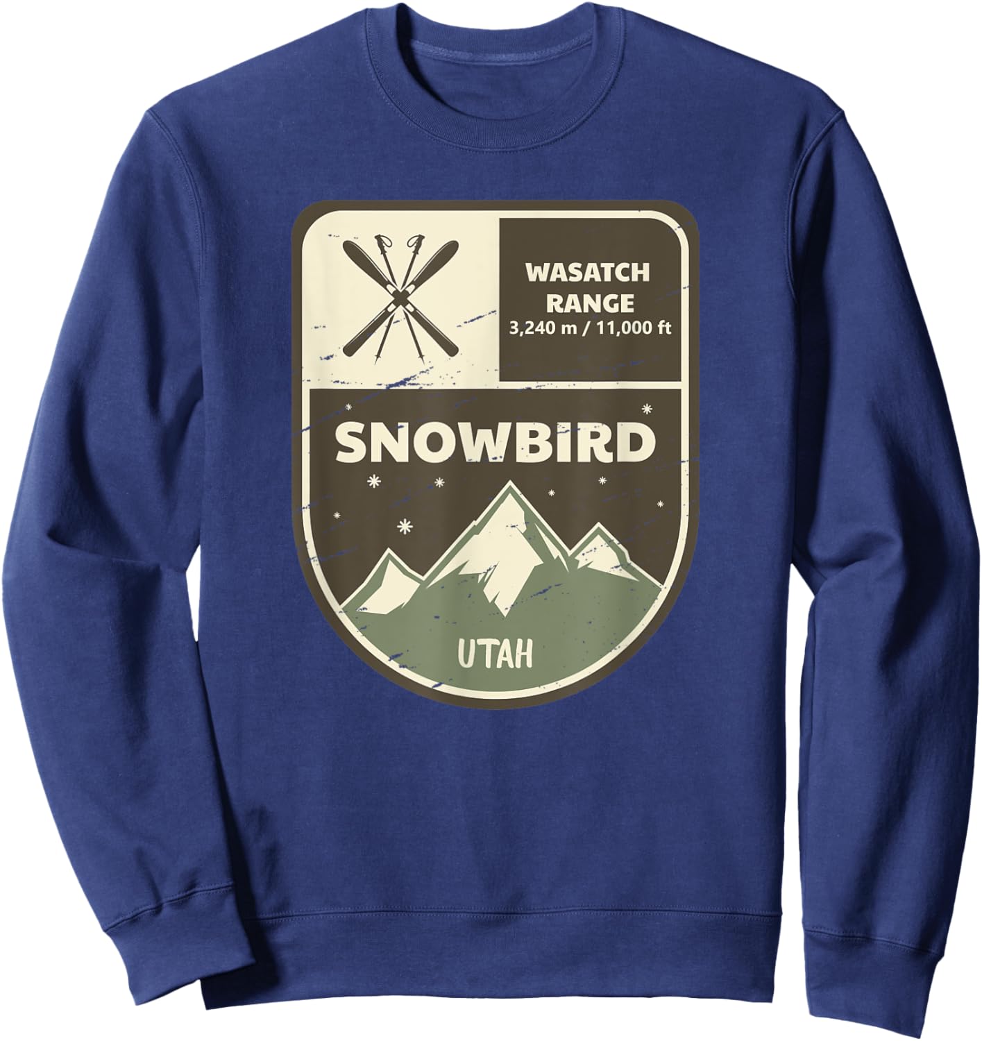 Snowbird Wasatch Range Utah Vintage Sweatshirt - Sweatshirt | Navy