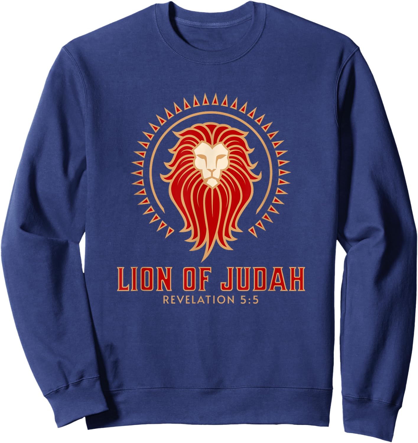Lion of Judah / Revelation 5:5 / Jesus Savior Of The World Sweatshirt - Sweatshirt | Navy