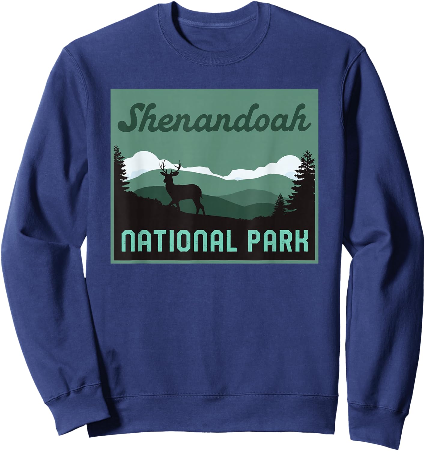 Shenandoah National Park Virginia Vacation Retro Graphic Sweatshirt - Sweatshirt | Navy