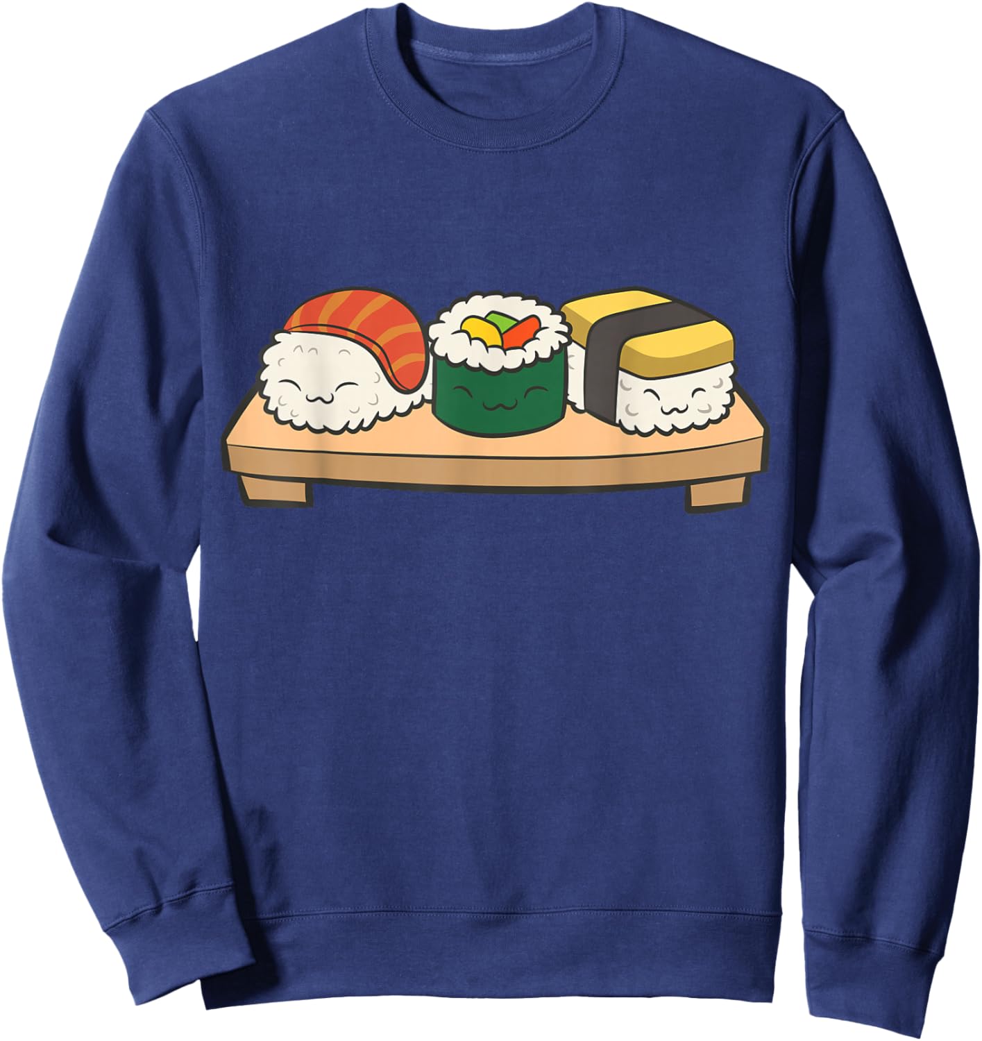 Kawaii Sushi Anime Japanese Food Love Sushi Sweatshirt - Sweatshirt | Navy