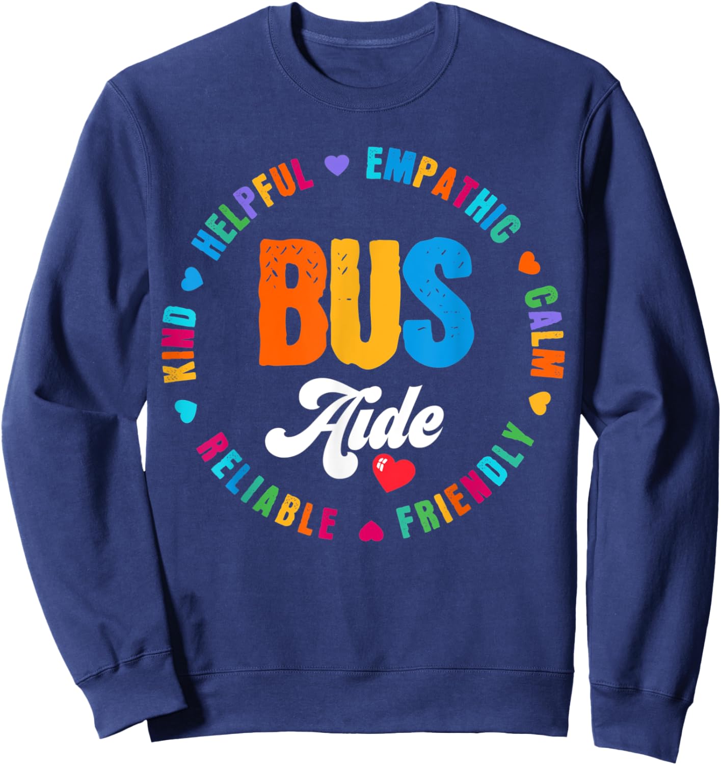 Bus Aide Matching Group Squad Back to School For Bus Team Sweatshirt - Sweatshirt | Navy
