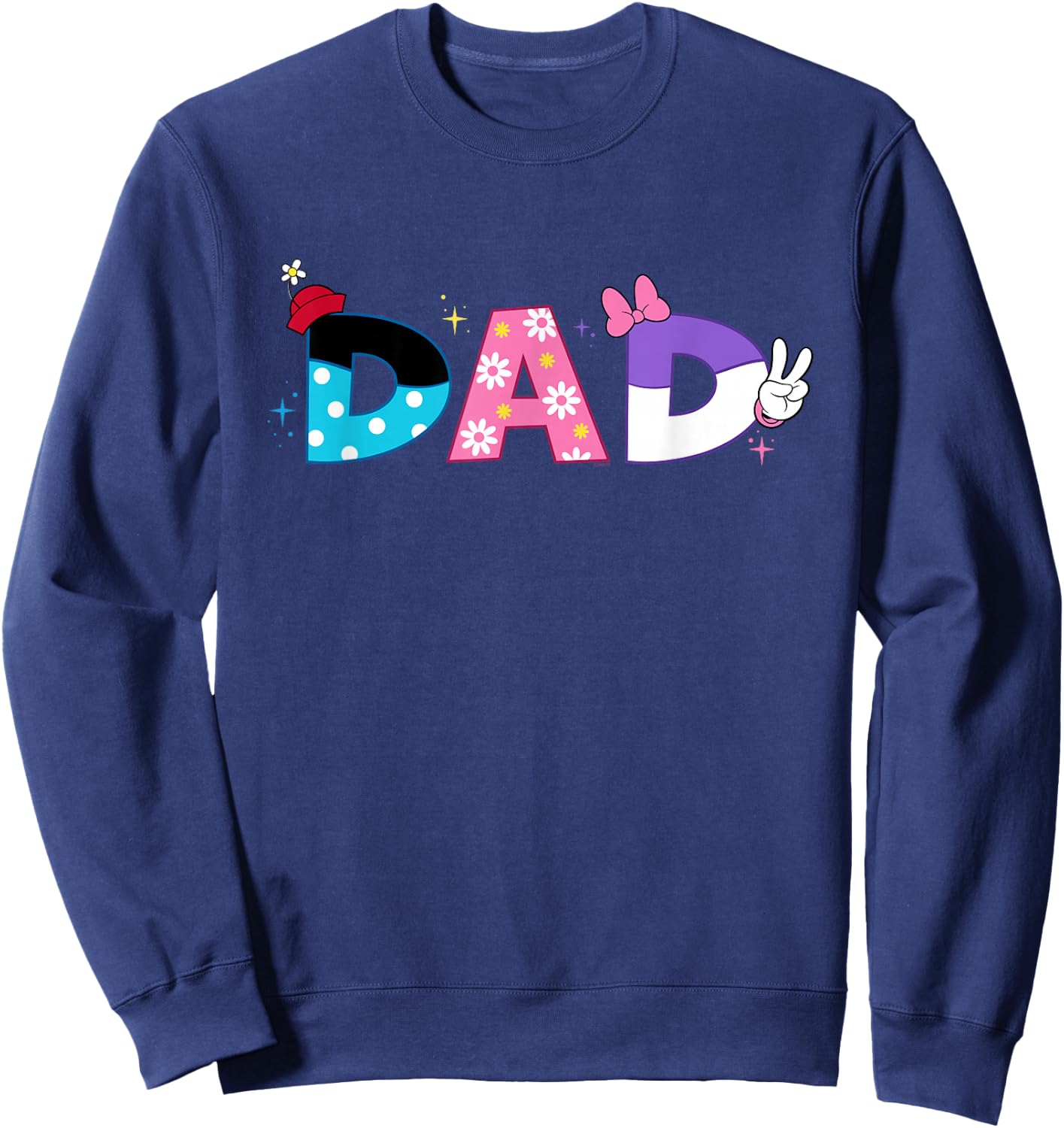 Disney Minnie Mouse and Daisy Duck Dad Father's Day Birthday Sweatshirt - Sweatshirt | Navy