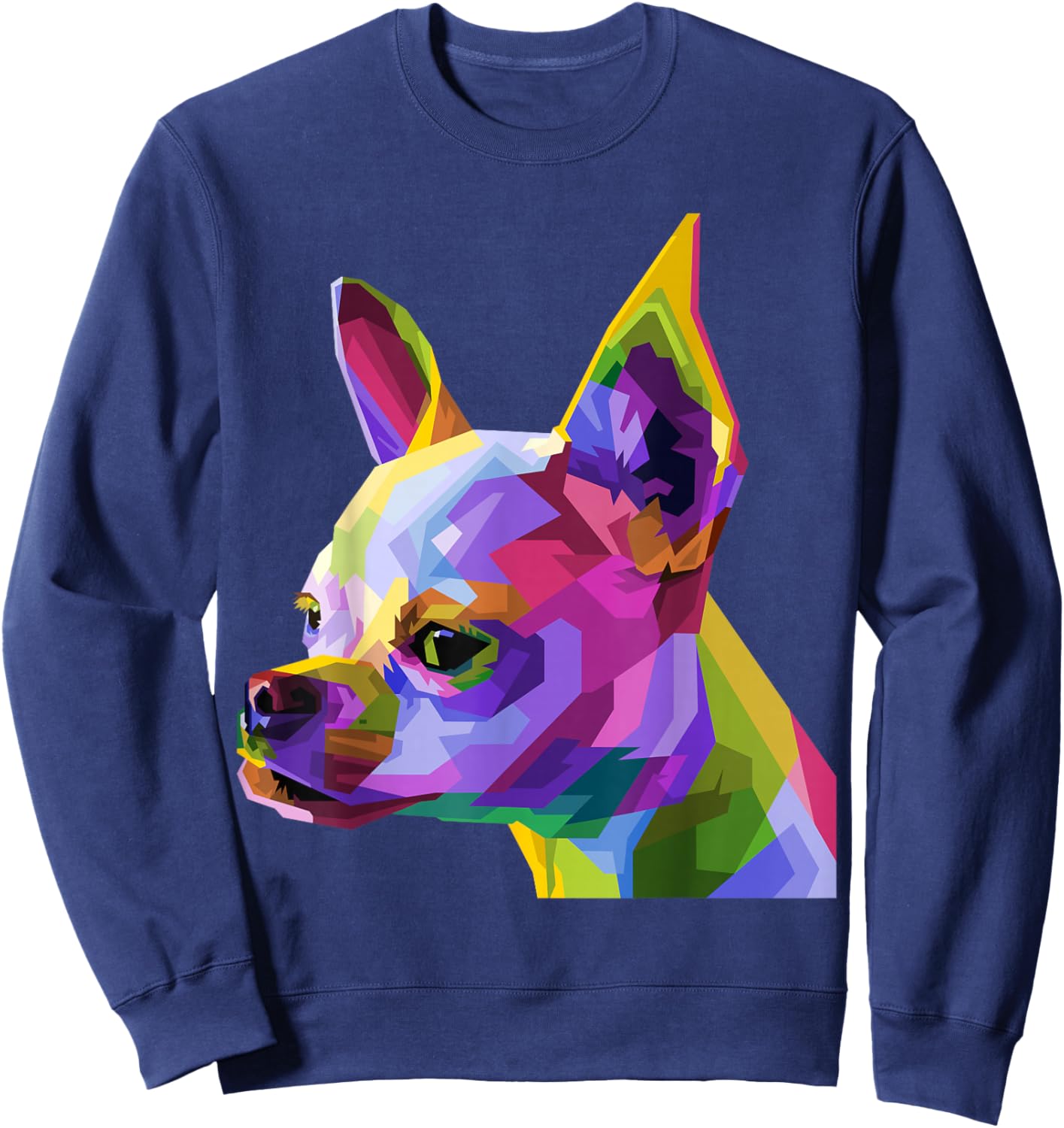 Chihuahua Pop Art Portrait Art for dog owners Sweatshirt - Sweatshirt | Navy