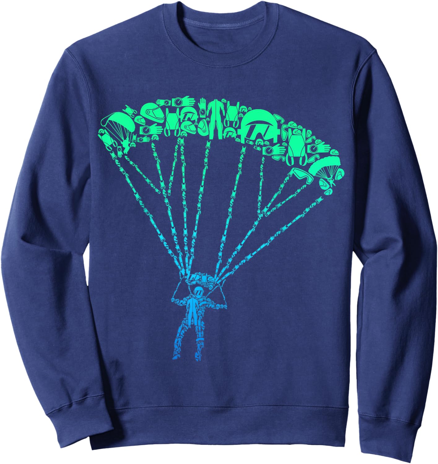 Funny Skydiver Gift Ideas Skydiving - -Adults, Black, Small Sweatshirt - Sweatshirt | Navy