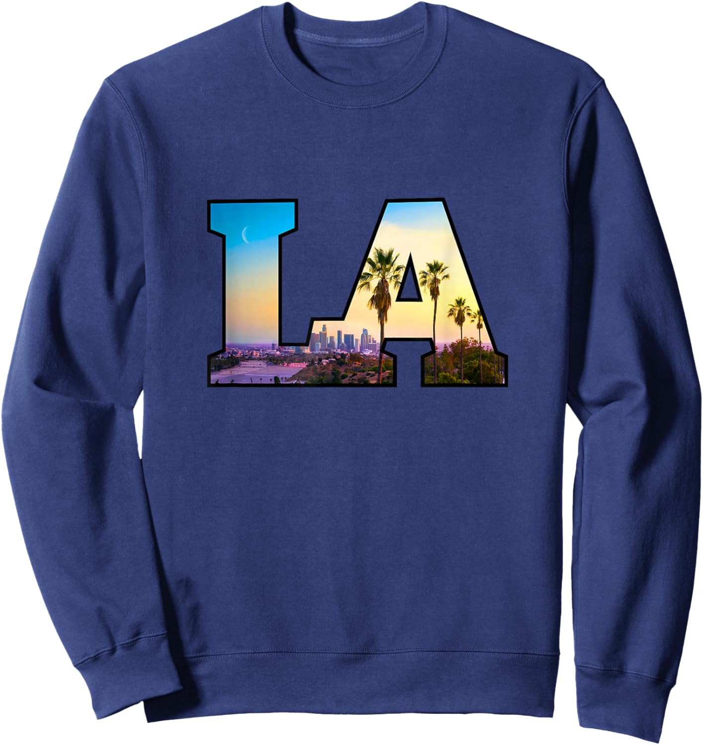 LA City Skyline of Downtown Los Angeles, California Sweatshirt - Sweatshirt | Navy