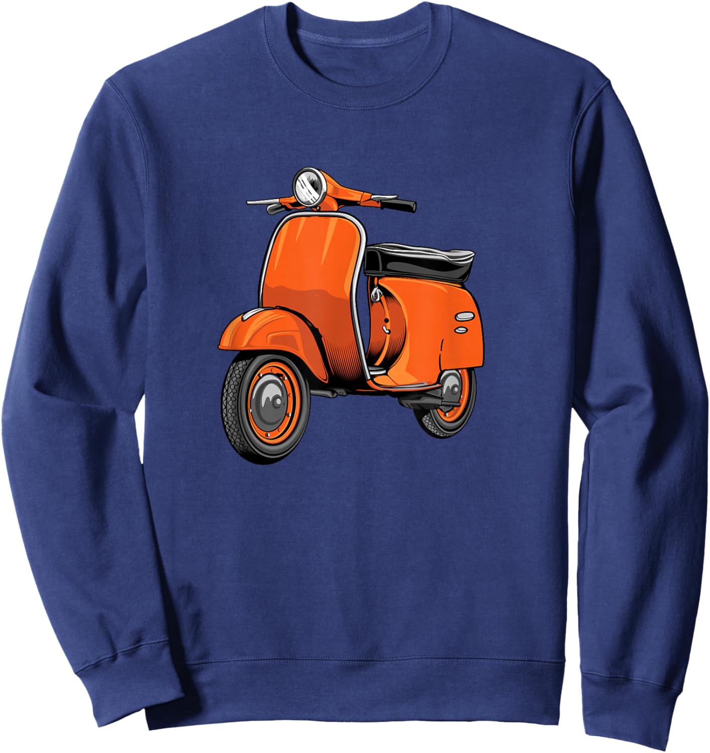 Scooter Bike Motorbike Scoot - Moped Scooter Sweatshirt - Sweatshirt | Navy