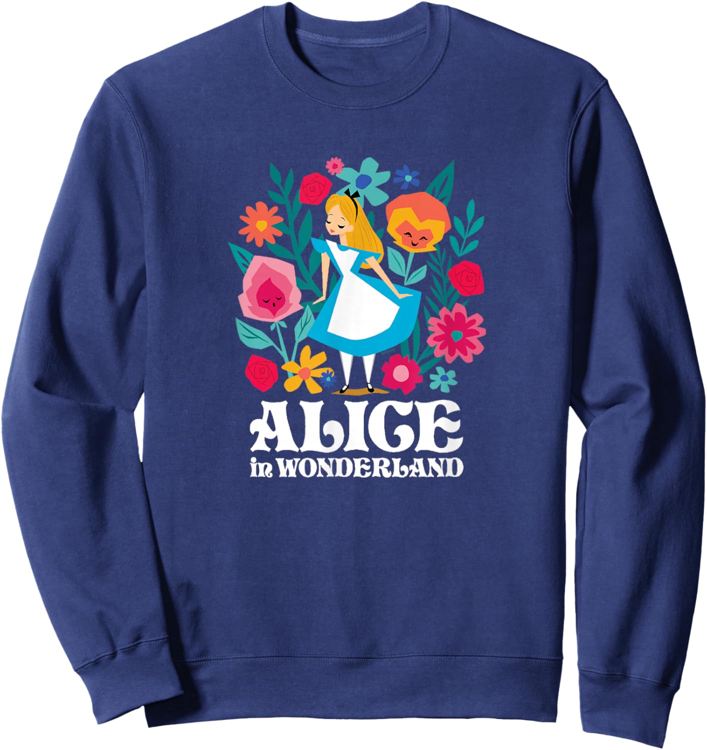 Alice In Wonderland - Flower Forest Sweatshirt - Sweatshirt | Navy