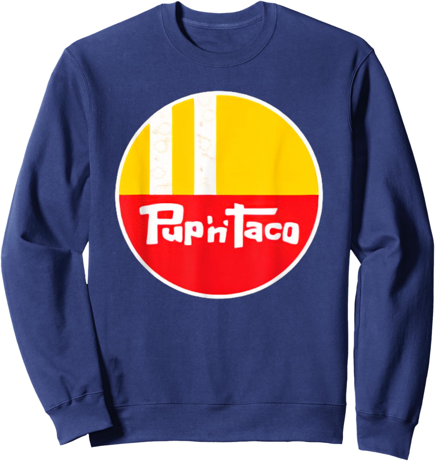 Pup And Taco Retro Vintage Restaurant Sweatshirt - Sweatshirt | Navy