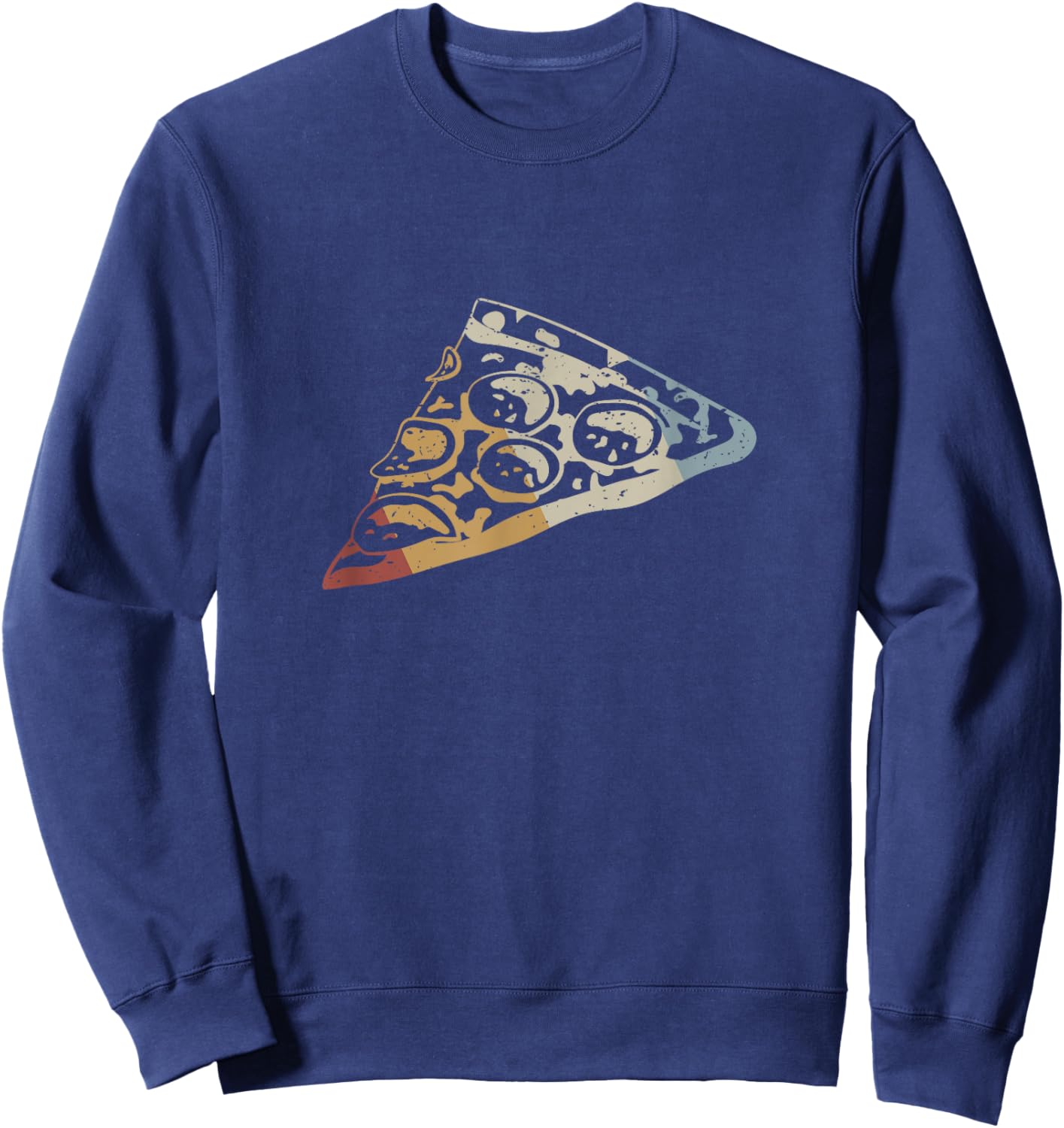 Pizza Slice Retro Style Vintage Sweatshirt - Sweatshirt | Navy