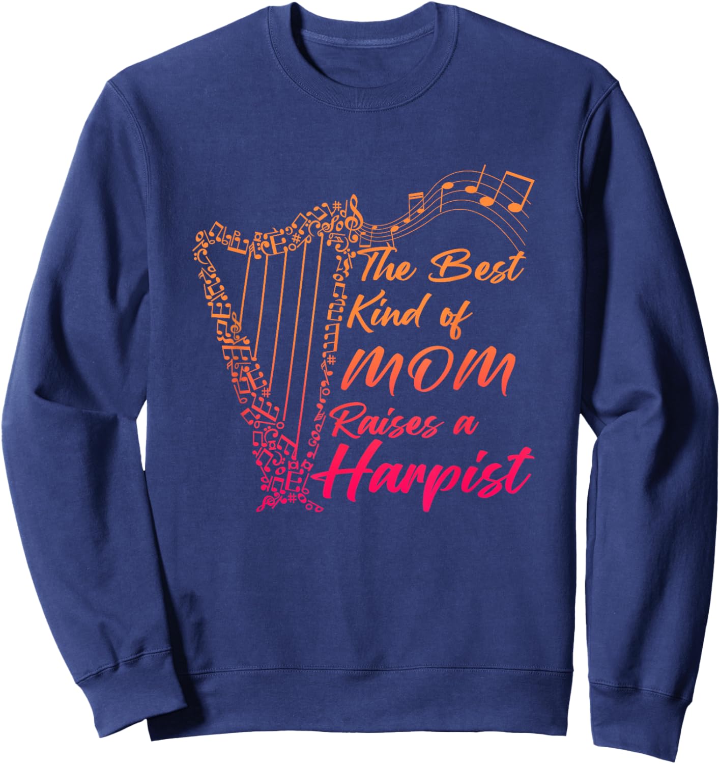 Harp Instrument Harp Player Harpist Musical Sweatshirt - Sweatshirt | Navy