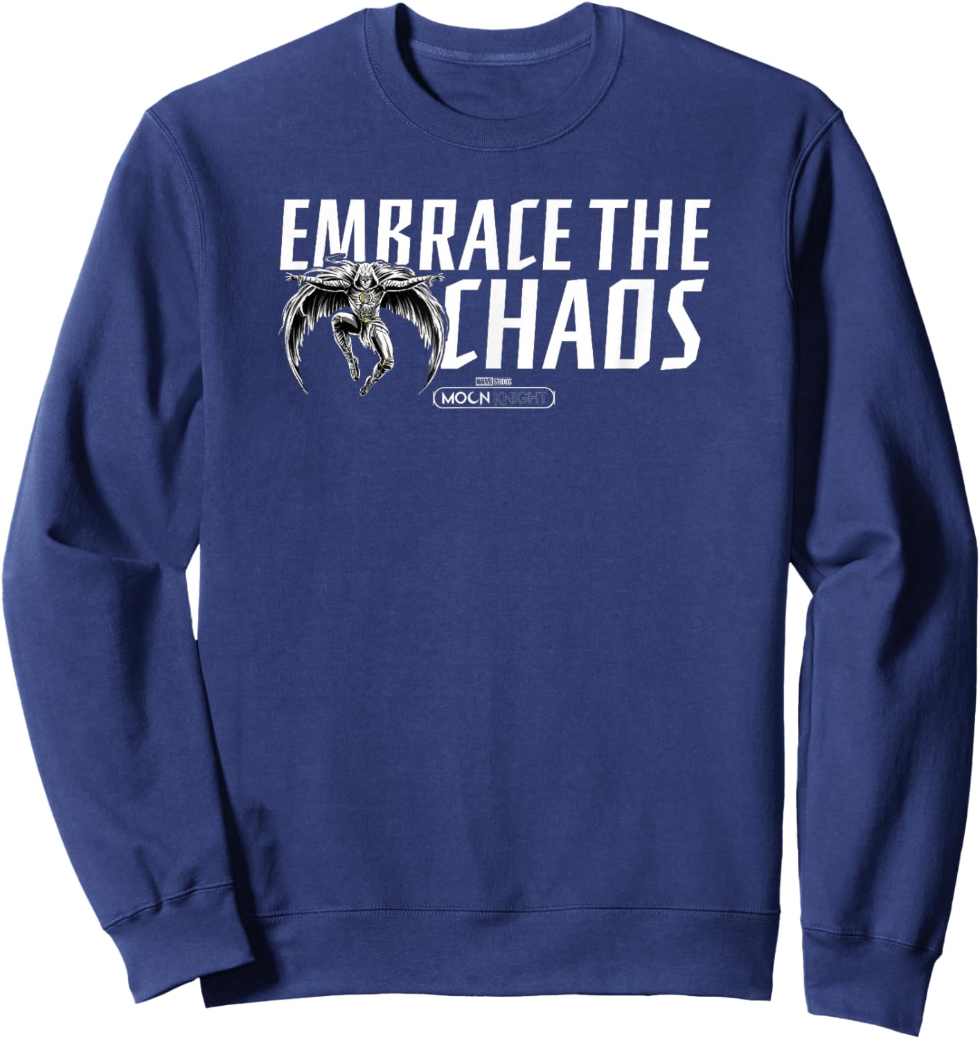 Marvel Moon Knight Embrace The Chaos Jumping Logo Sweatshirt - Sweatshirt | Navy