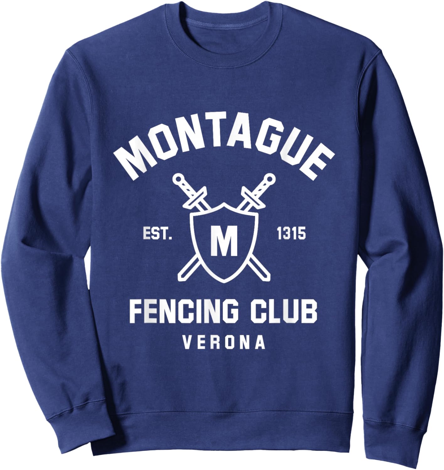 Montague Fencing Club for Literature Lovers Sweatshirt - Sweatshirt | Navy