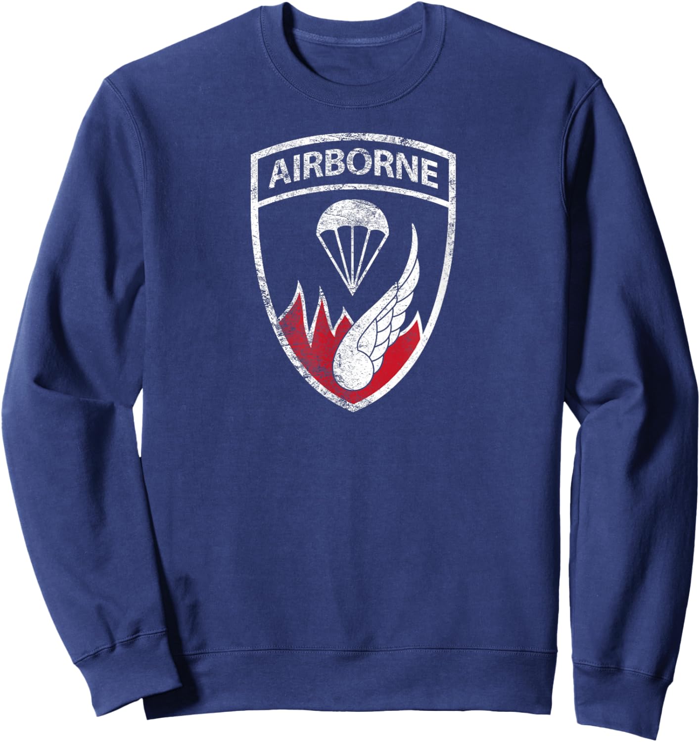 American Marauder: 187th Rakkasan Distressed Insignia Sweatshirt - Sweatshirt | Navy