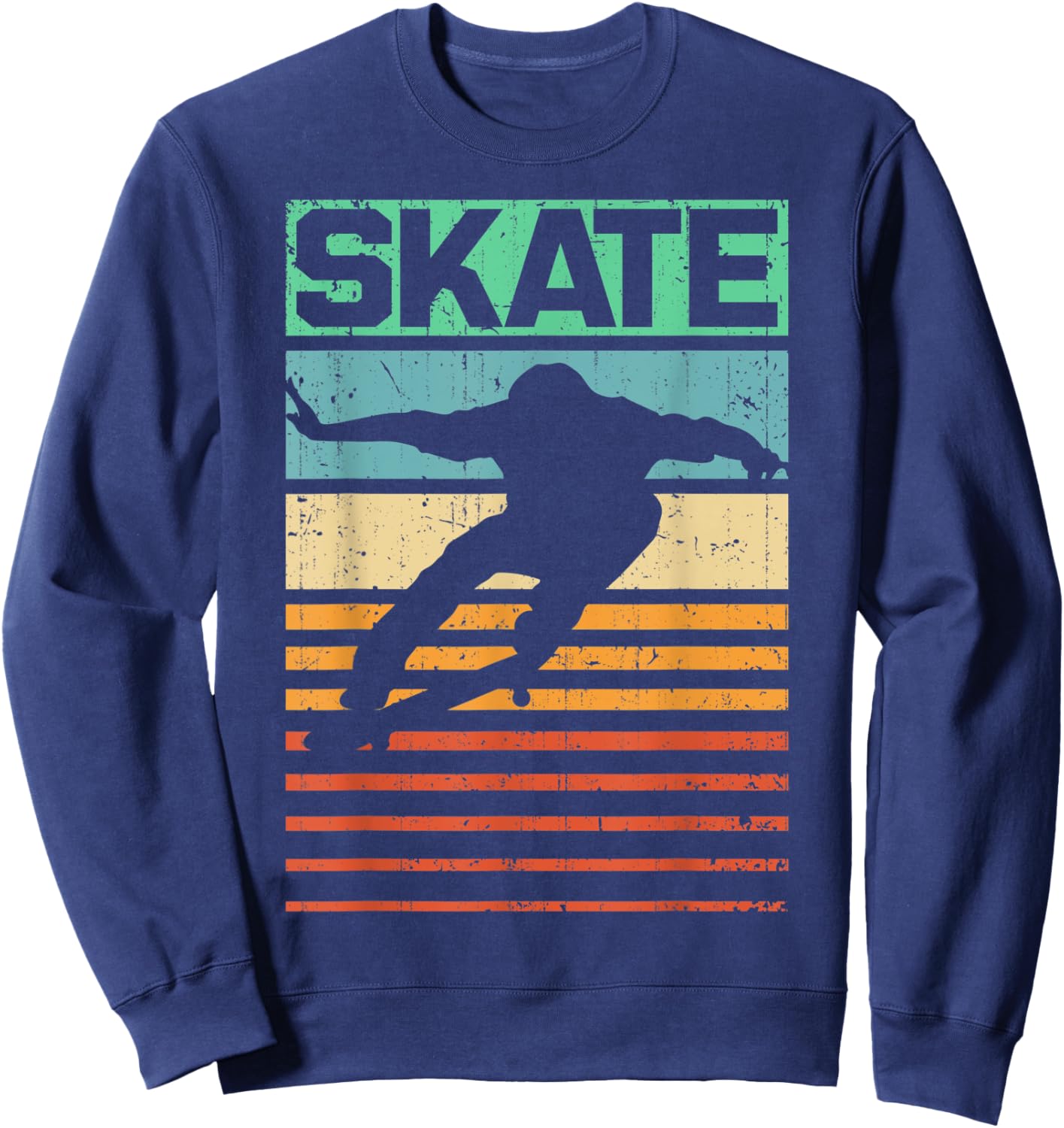 Skateboard Skate Retro Skateboarding Skateboarder Skater Sweatshirt - Sweatshirt | Navy
