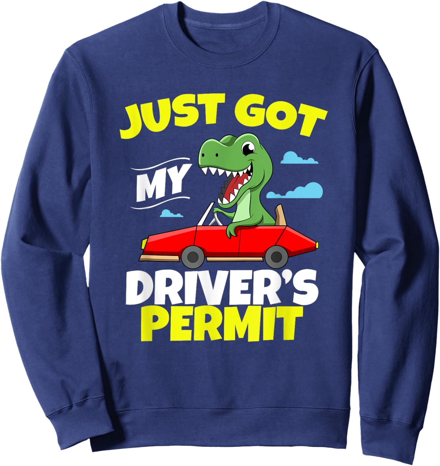 Just Got My Driver's Permit Licensed Crocodile Teen Driver Sweatshirt - Sweatshirt | Navy