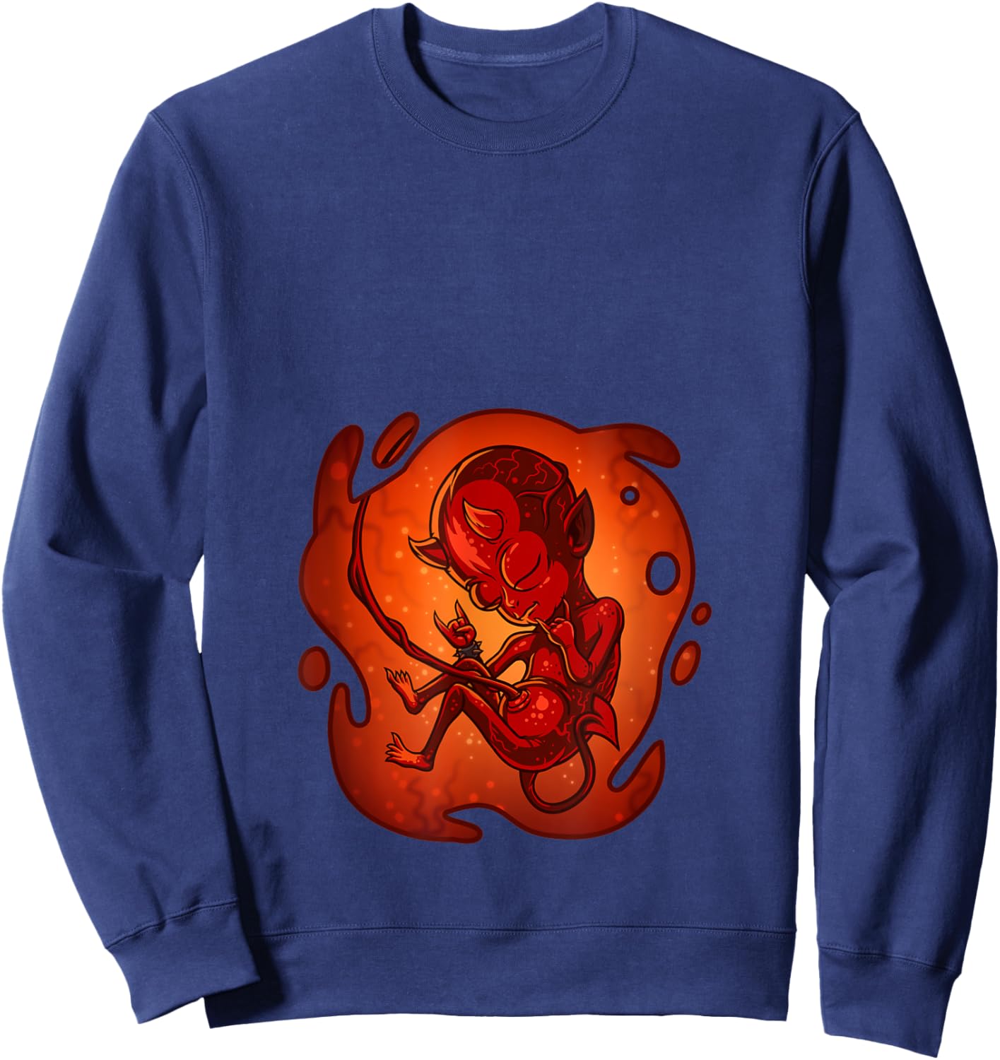 Hell Spawn Pregnancy - Expecting Mom Design Sweatshirt - Sweatshirt | Navy