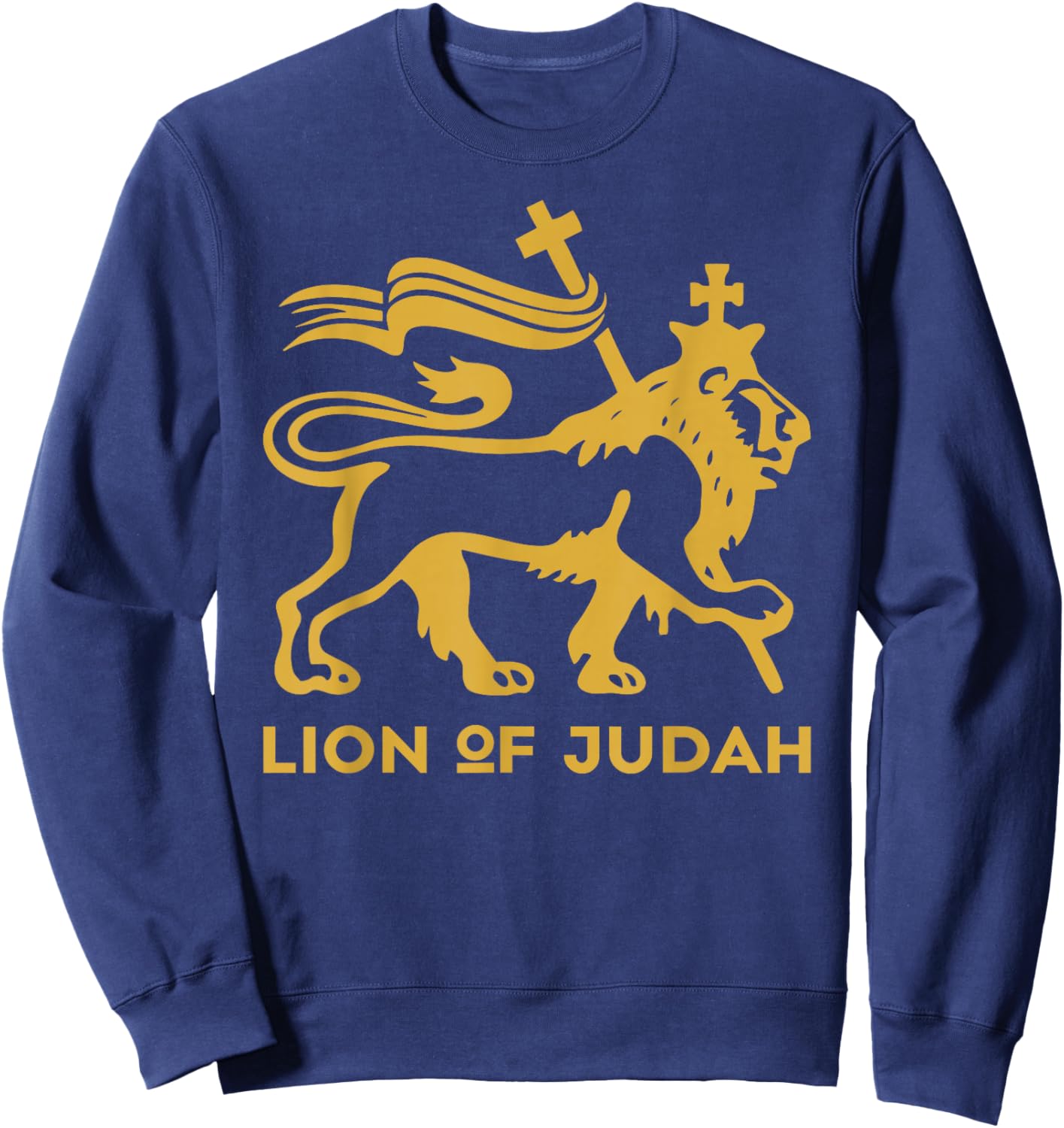 Jerusalem Israel Israeli Flag of Jerusalem Lion Sweatshirt - Sweatshirt | Navy