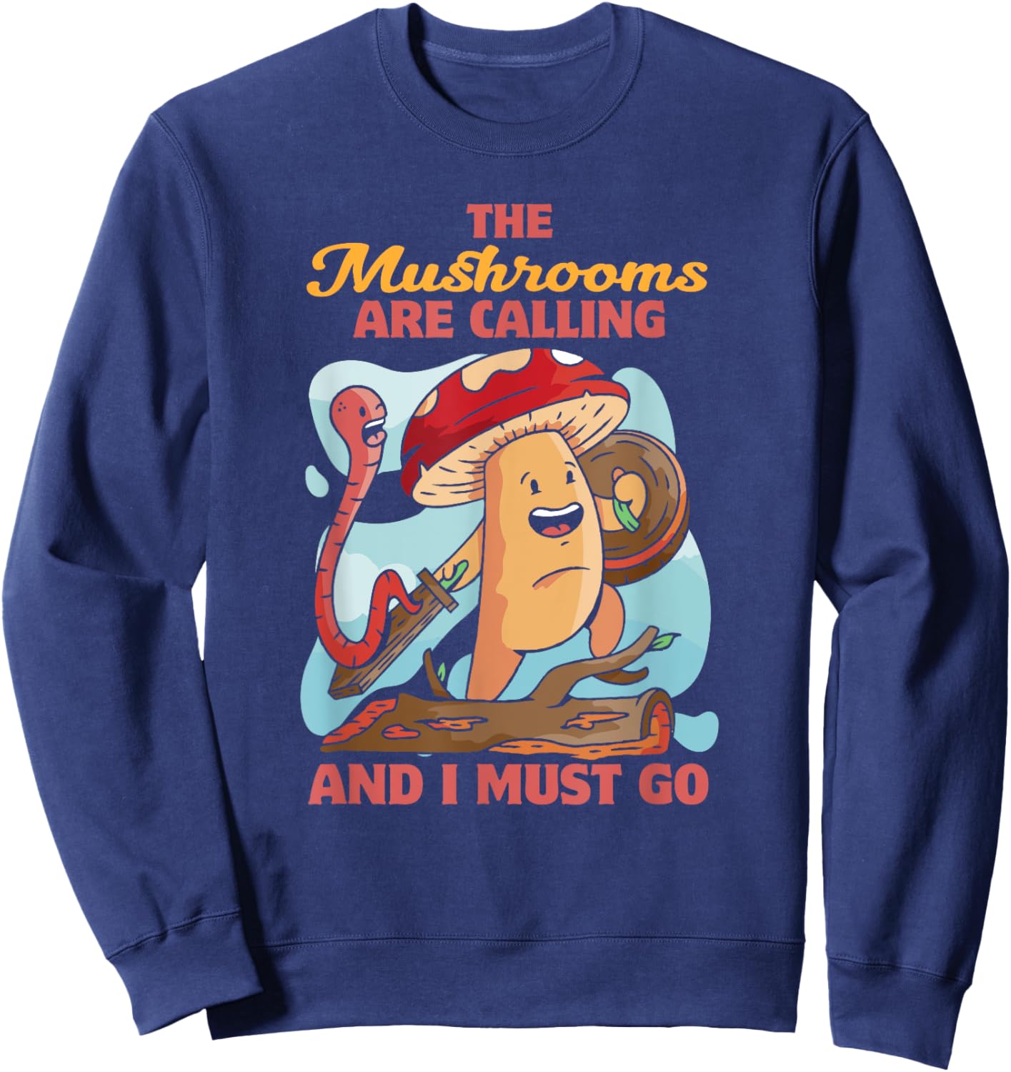 Mycology Fungi Mushroom Collector Hippie Funny Knight Sweatshirt - Sweatshirt | Navy