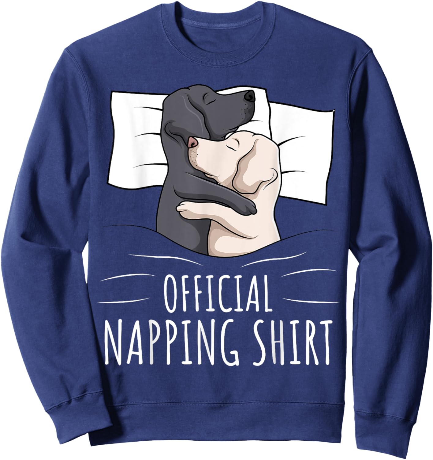 Sleeping Labrador Retriever Lab Dog Official Napping Men Women Girls Kids Sweatshirt - Sweatshirt | Navy
