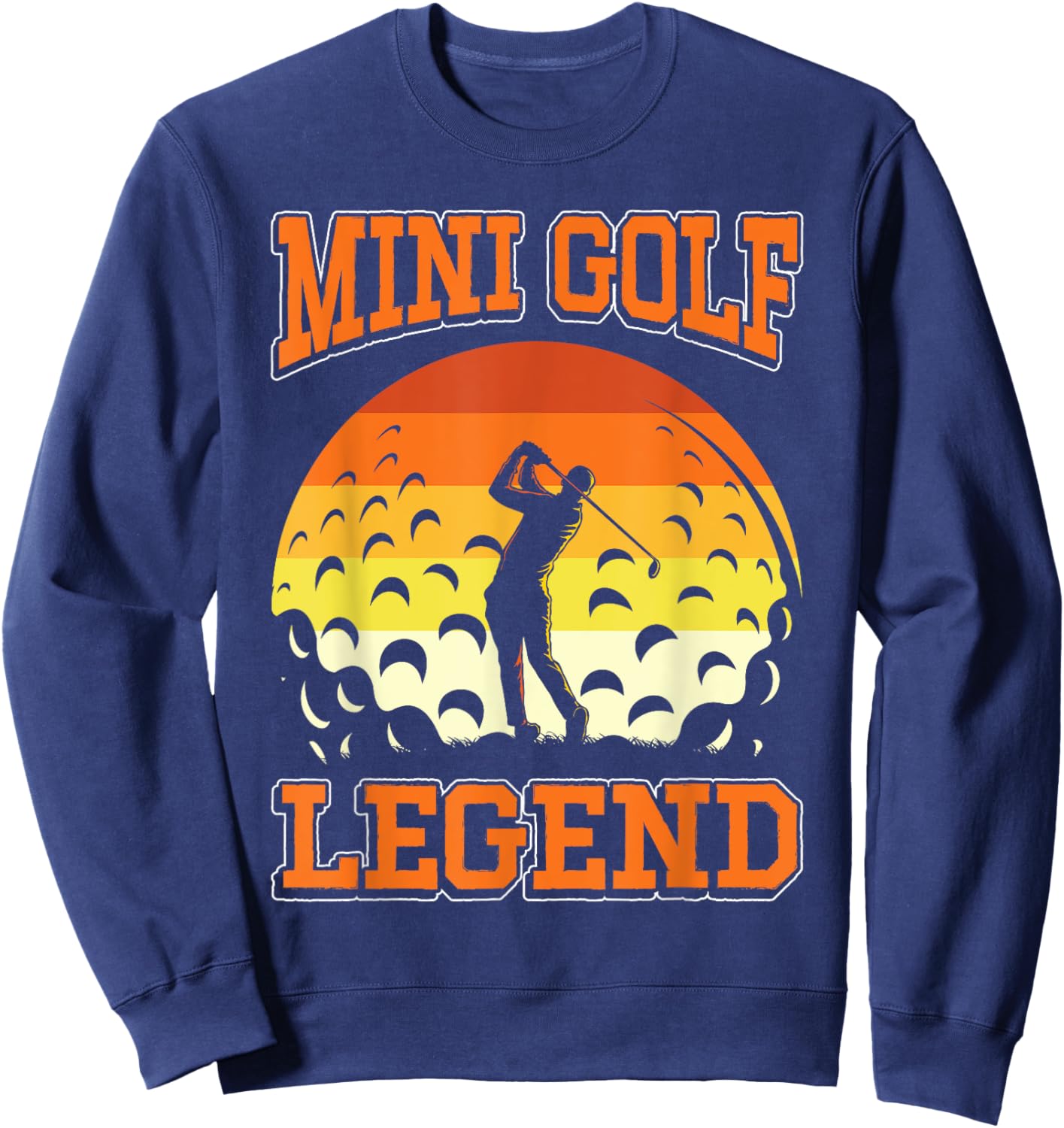 Vintage Retro Mini Golf Champion Funny mini Golfer Sport Sweatshirt - Sweatshirt | Navy
