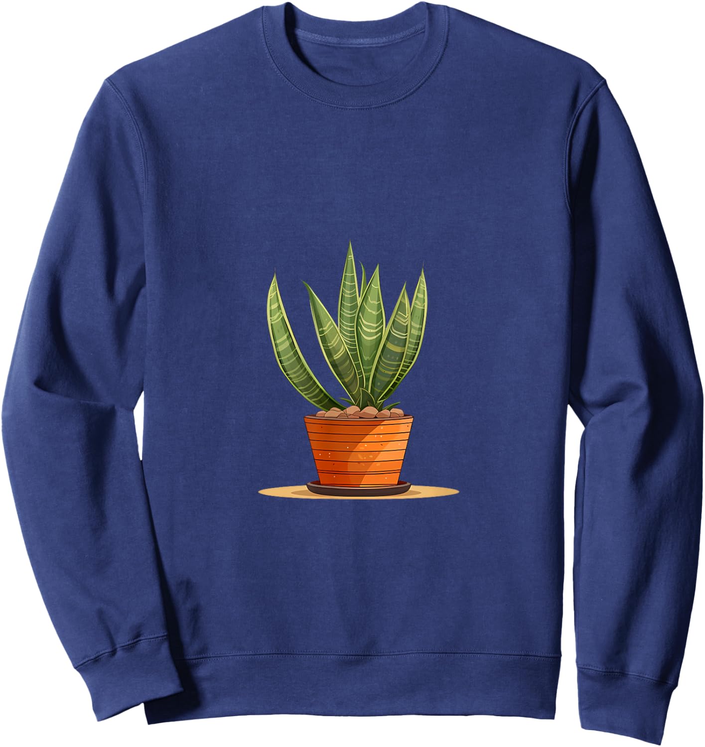 Sansevieria Plant Houseplant Sweatshirt - Sweatshirt | Navy