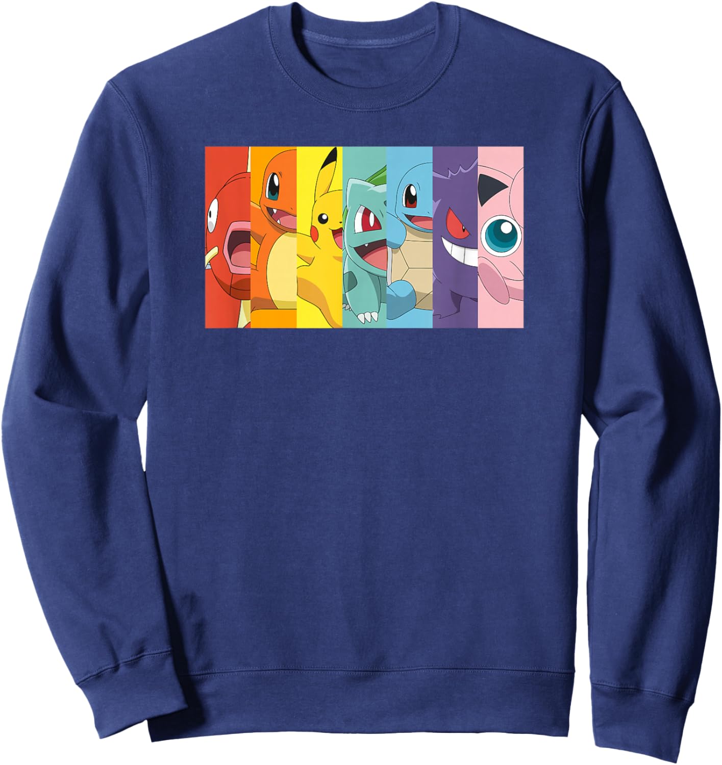 Pokémon Group Shot Poke Portrait Rainbow Sweatshirt - Sweatshirt | Navy