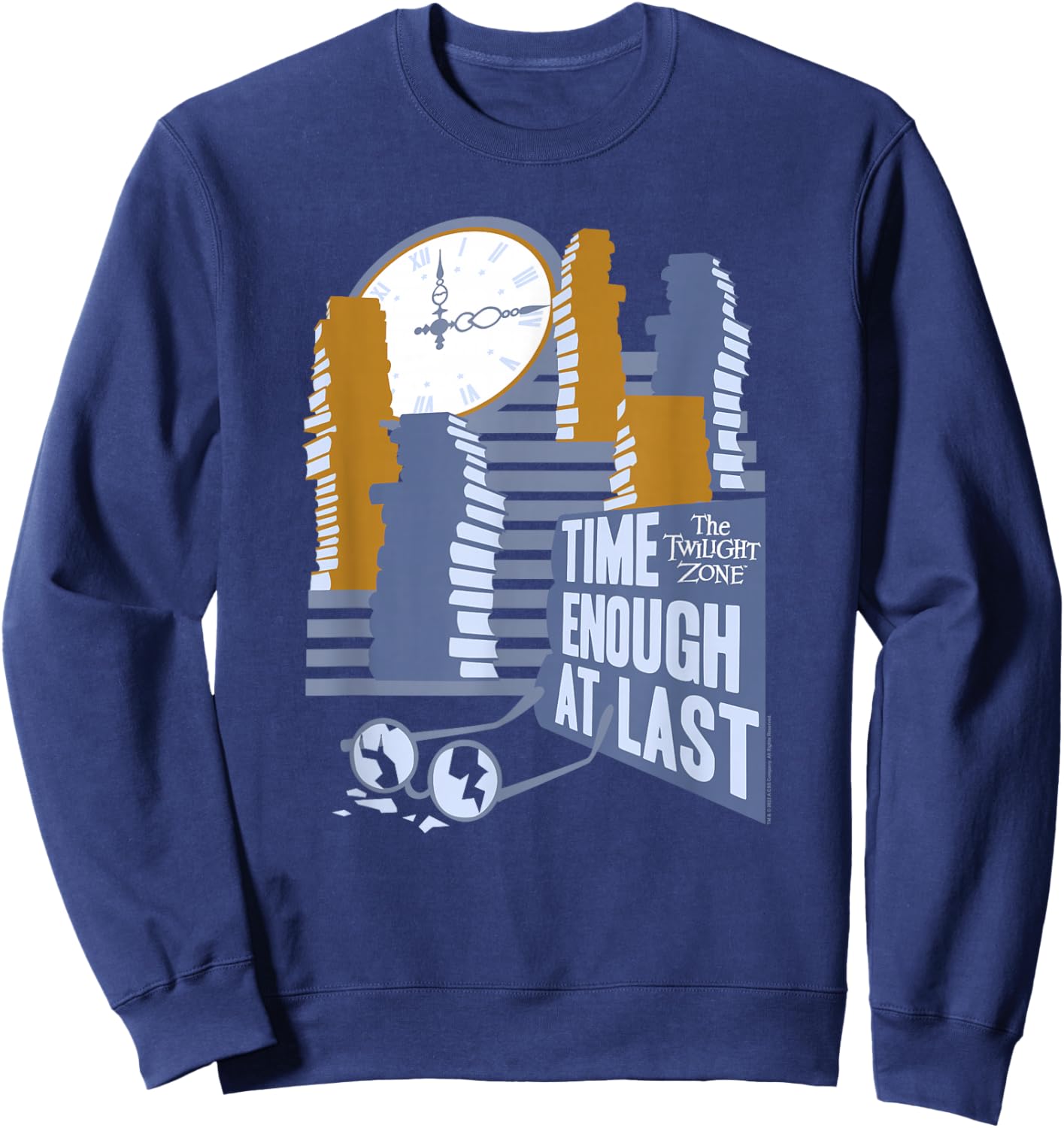 The Twilight Zone Time Enough at Last Sweatshirt - Sweatshirt | Navy