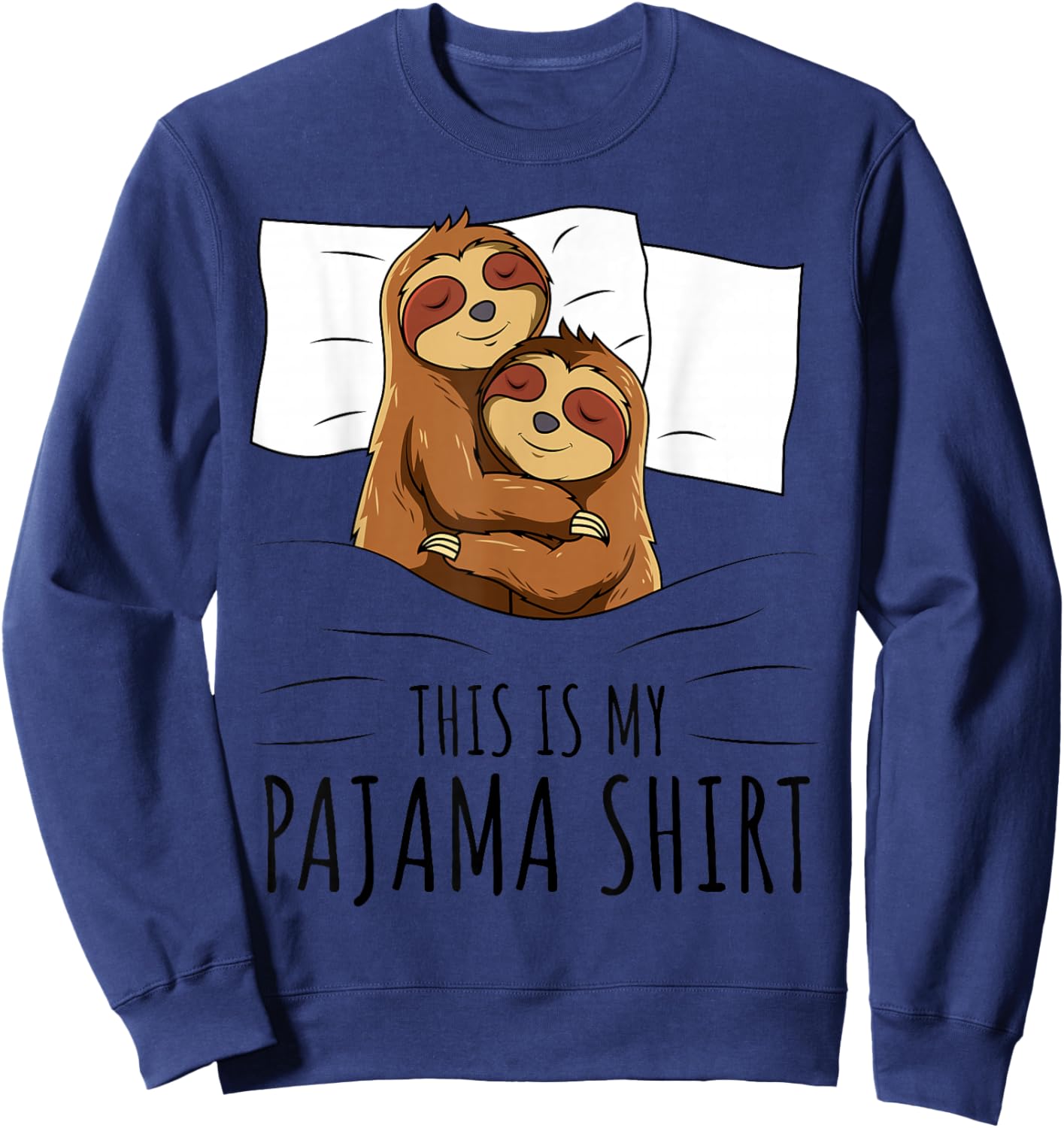 Sleeping Sloth Lover Pajama Sweatshirt - Sweatshirt | Navy