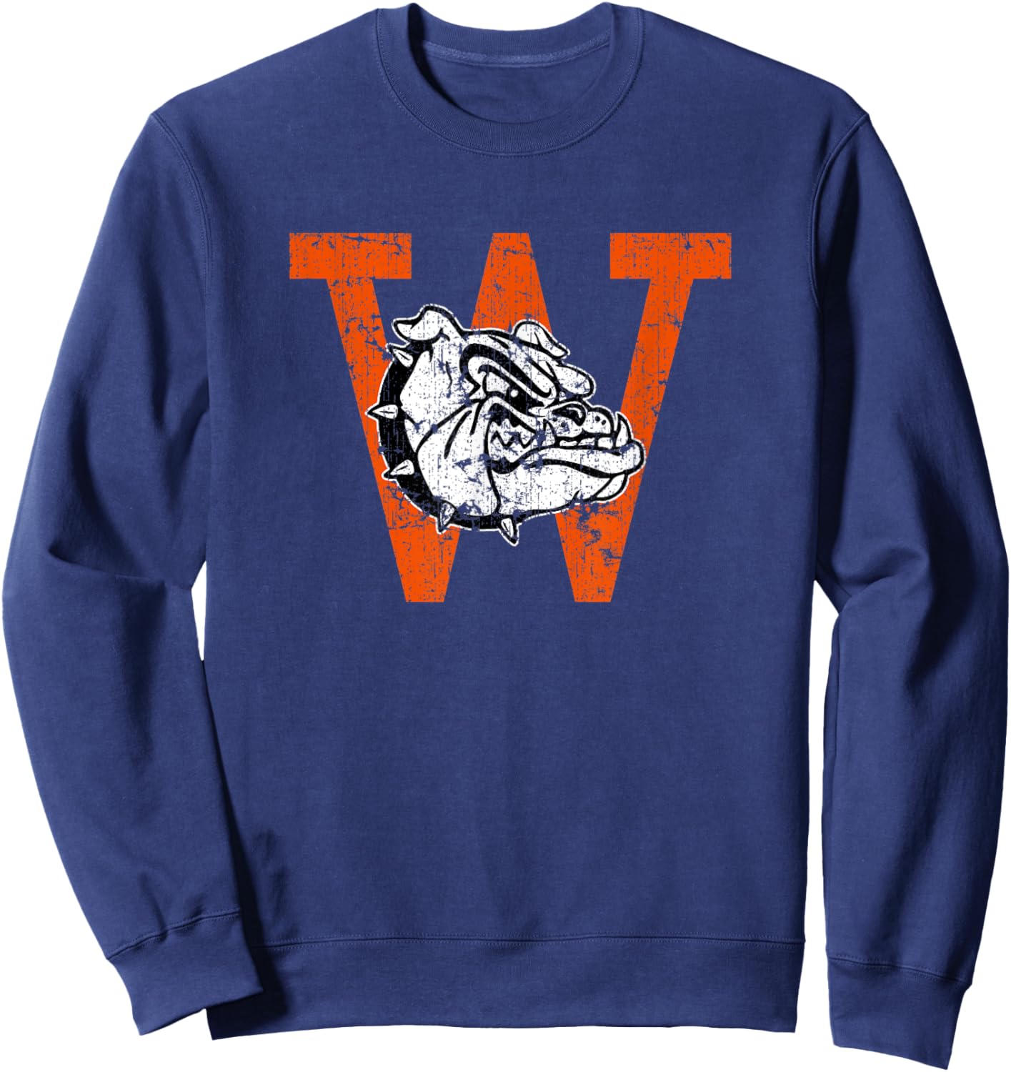 Wayne Bulldogs Mascot Lettermark Sweatshirt - Sweatshirt | Navy