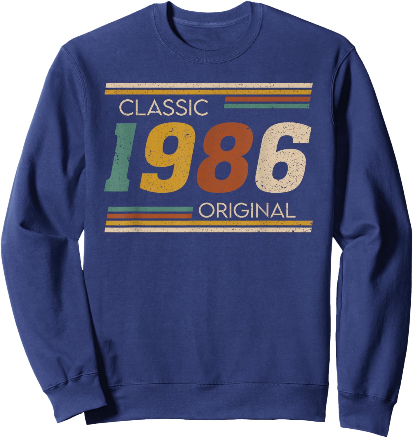 Vintage Classic 1986 Original 36 Years Old 36th Birthday Sweatshirt - Sweatshirt | Navy