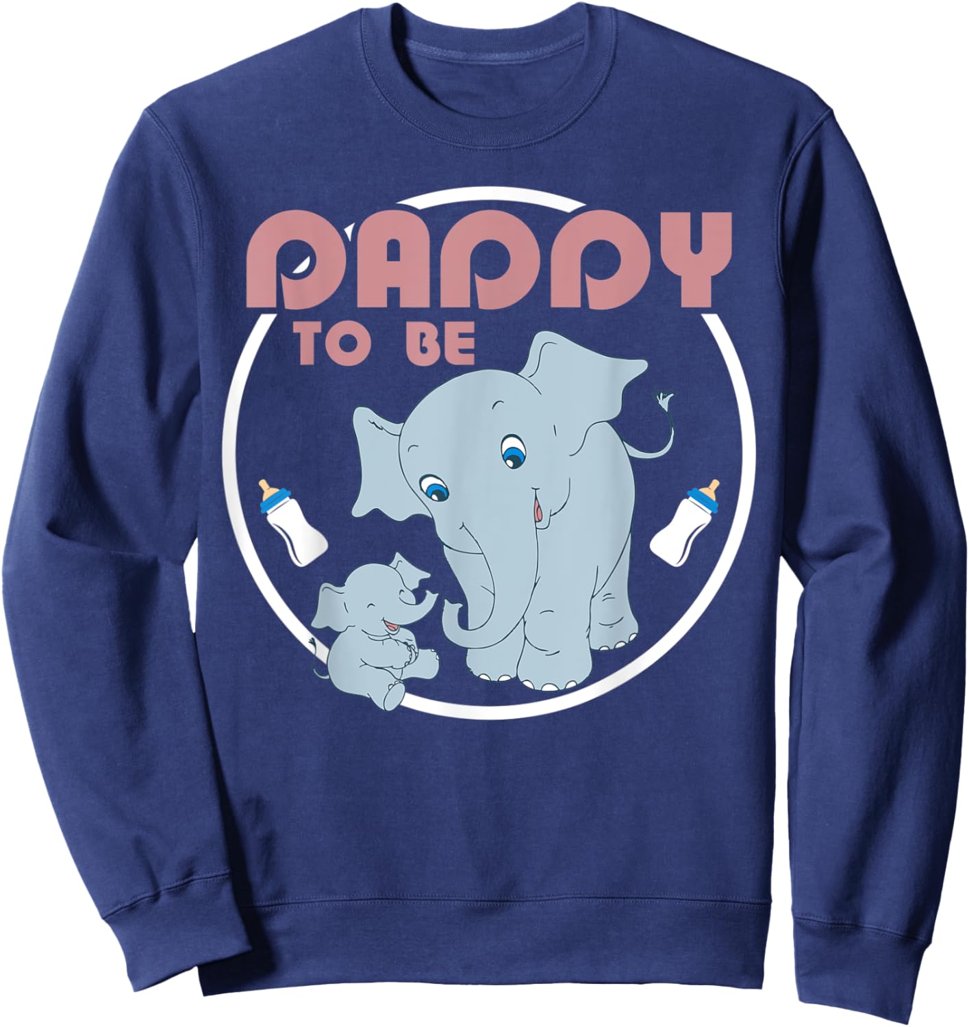 Dad To Be Elephant Baby Shower For Boy Gender Reveal Sweatshirt - Sweatshirt | Navy